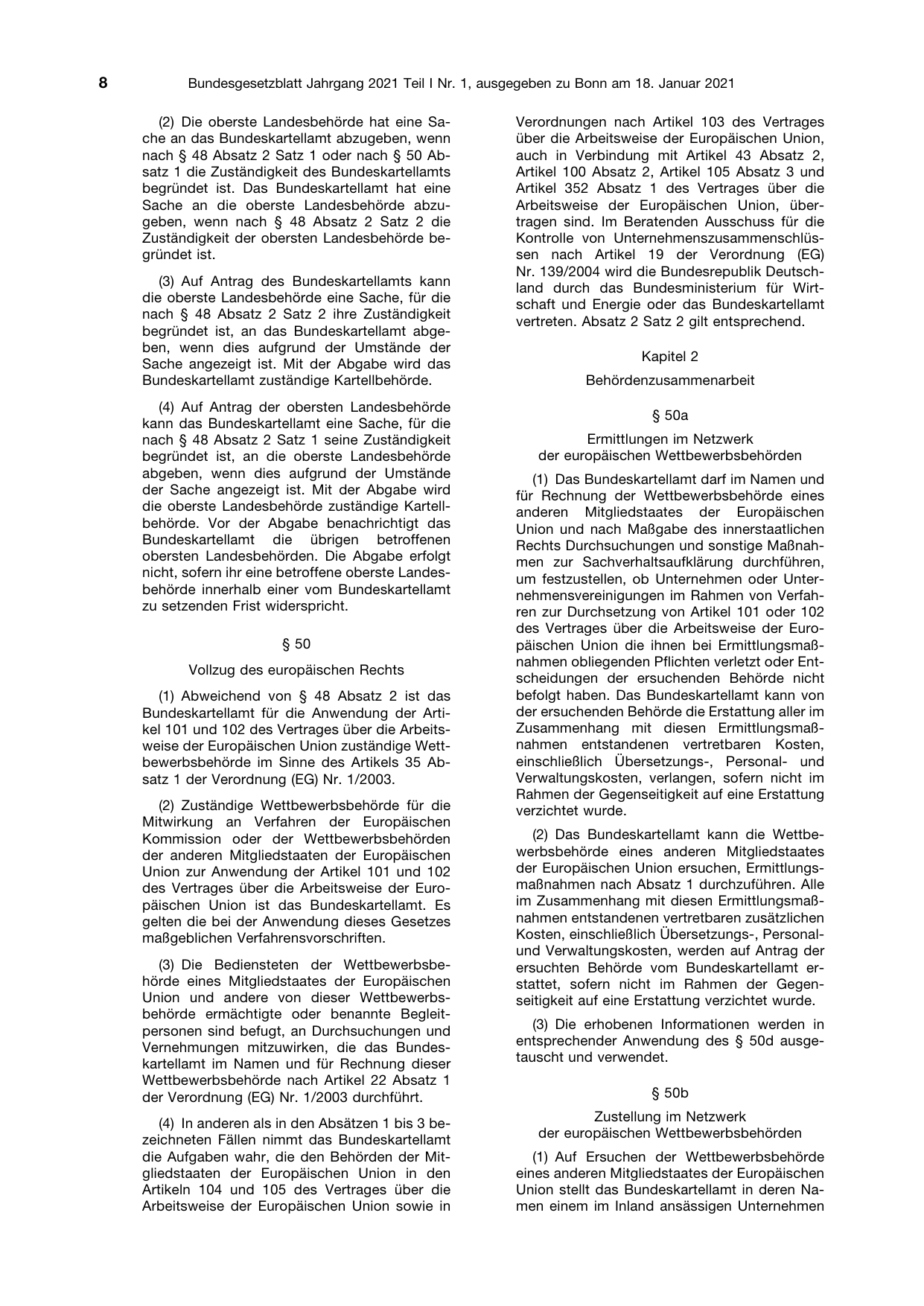 BGBl. 2021, Seite 8 — Originalseite als Abbildung