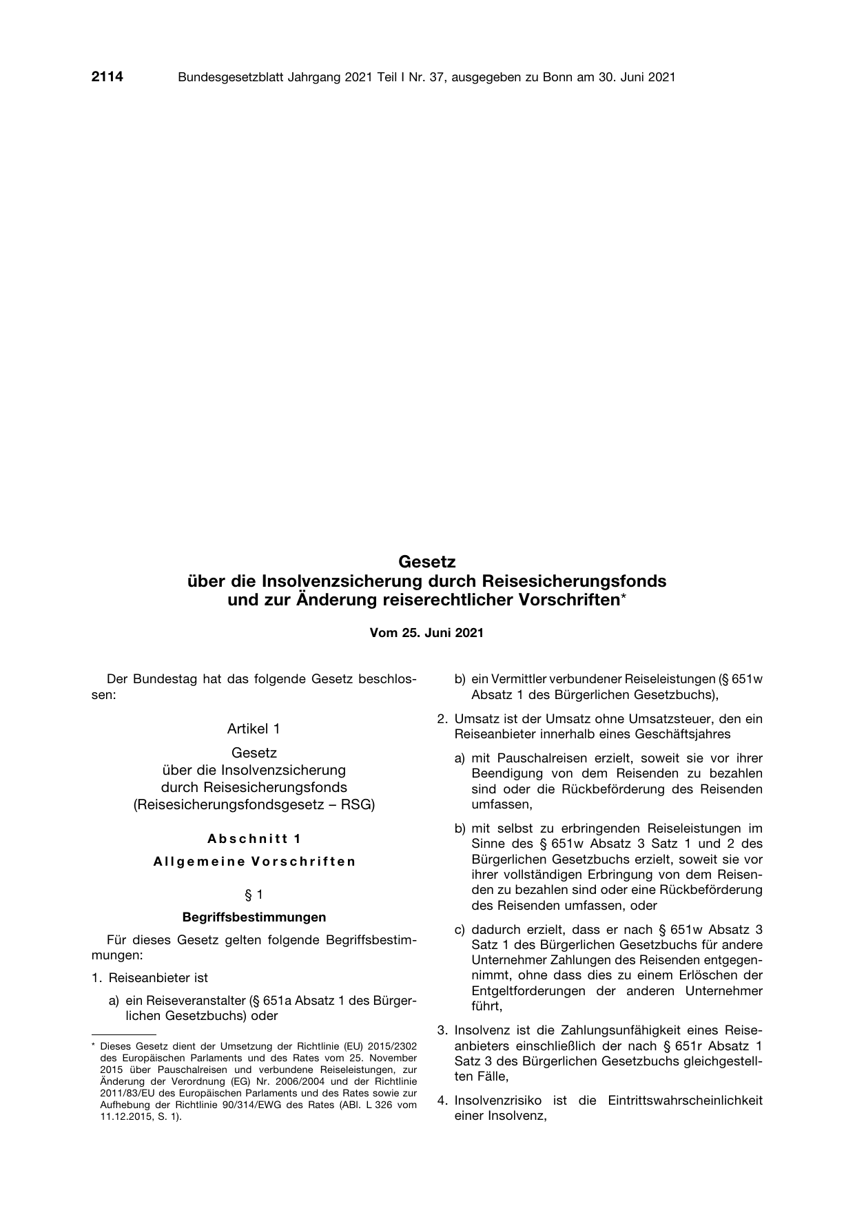 BGBl. 2021, Seite 2114 — Originalseite als Abbildung