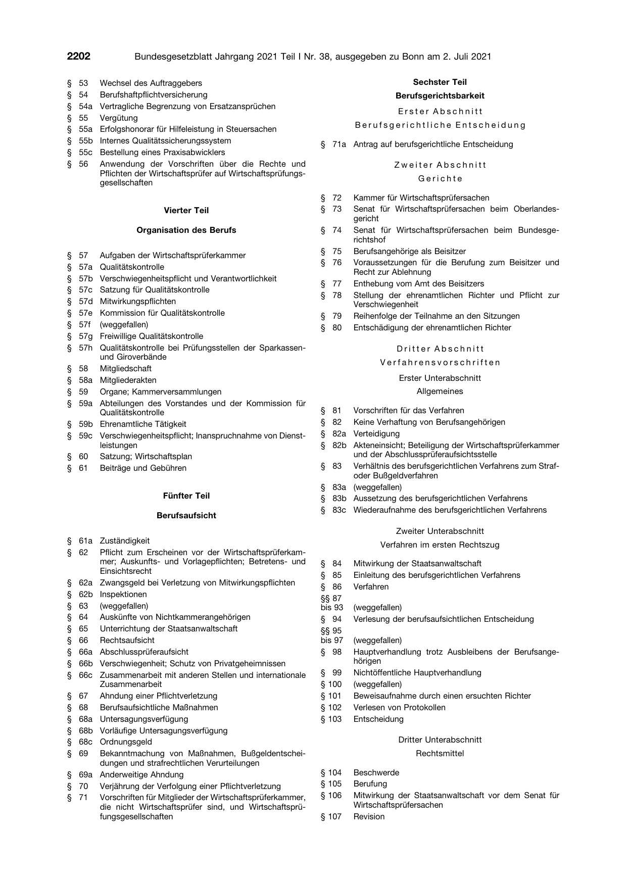BGBl. 2021, Seite 2202 — Originalseite als Abbildung