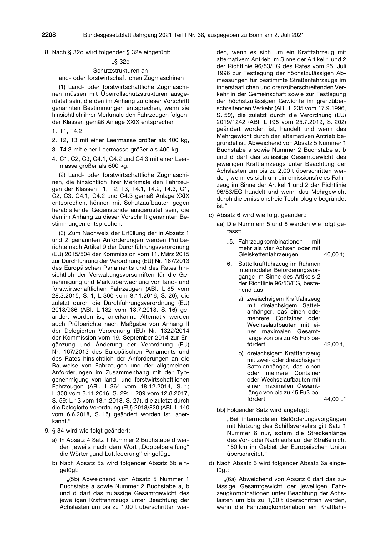 BGBl. 2021, Seite 2208 — Originalseite als Abbildung