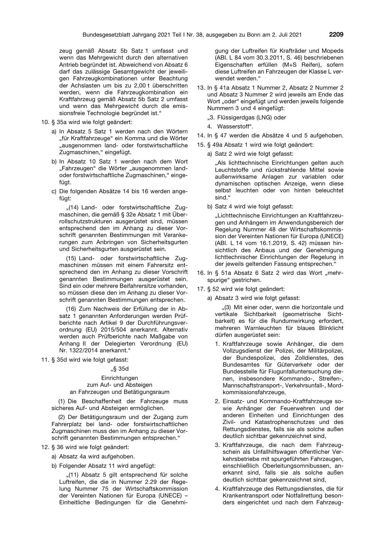 BGBl. 2021, Seite 2209 — Originalseite als Abbildung