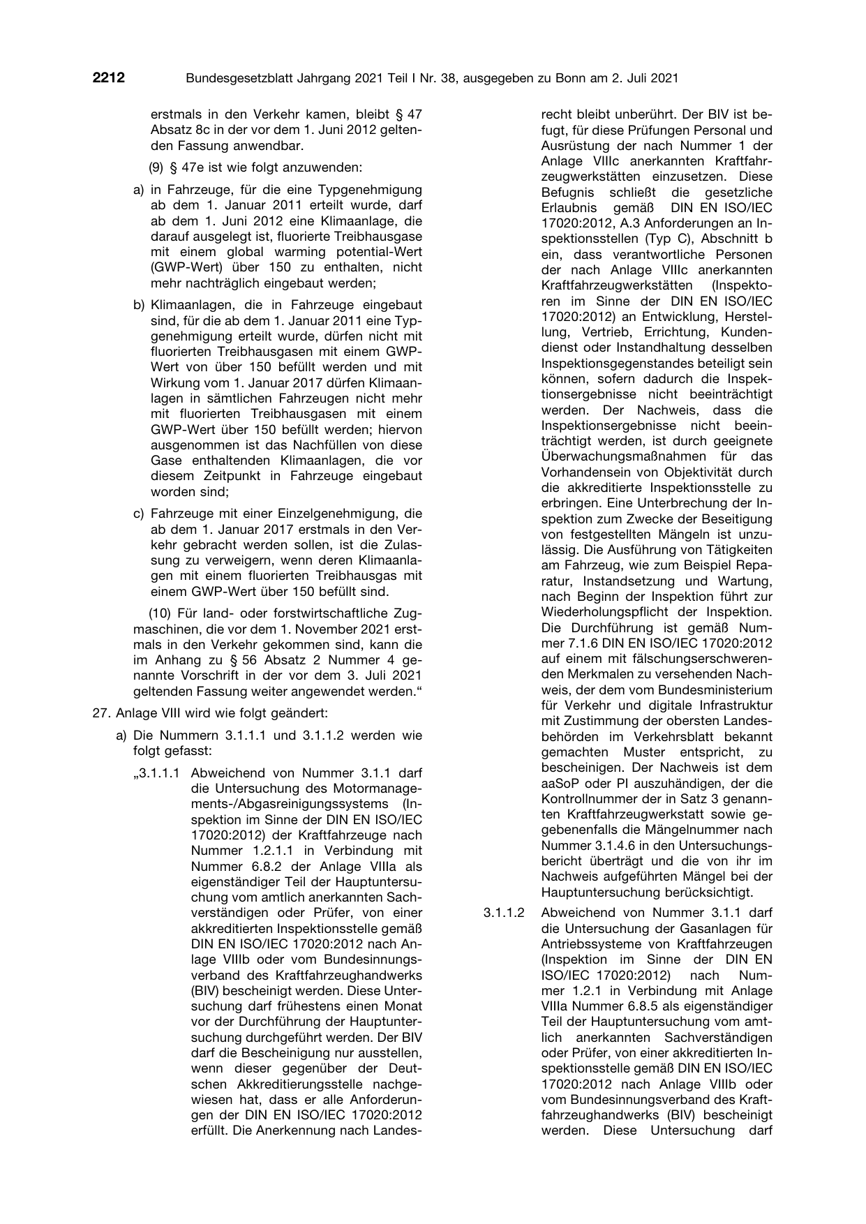 BGBl. 2021, Seite 2212 — Originalseite als Abbildung