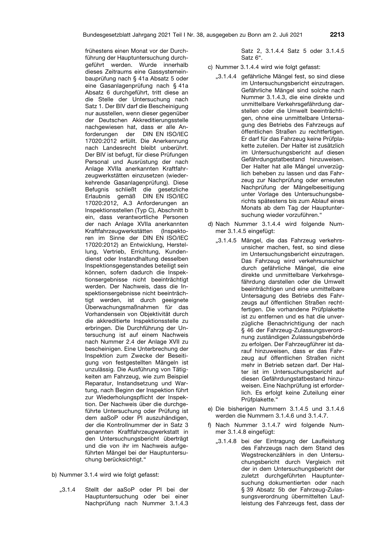 BGBl. 2021, Seite 2213 — Originalseite als Abbildung
