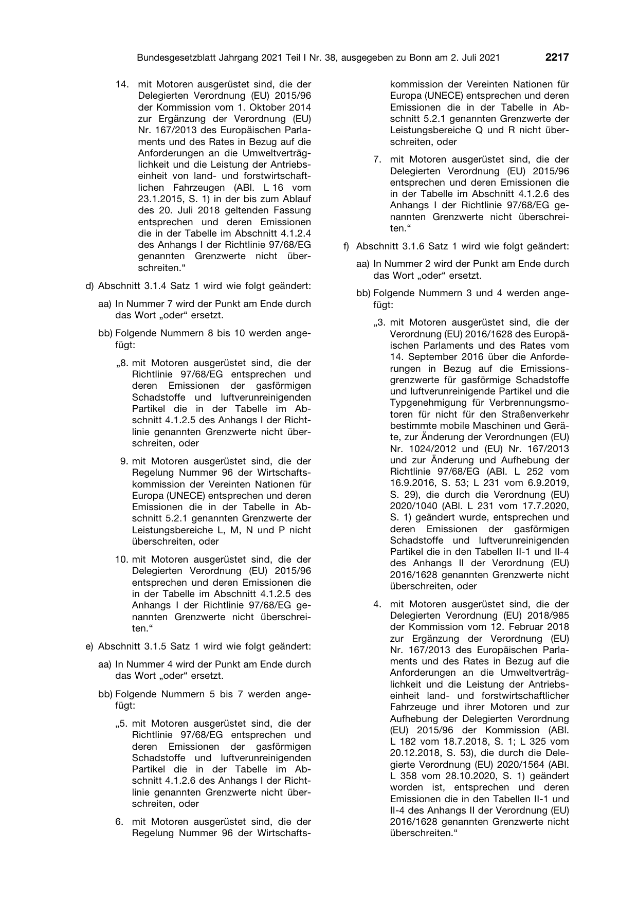 BGBl. 2021, Seite 2217 — Originalseite als Abbildung