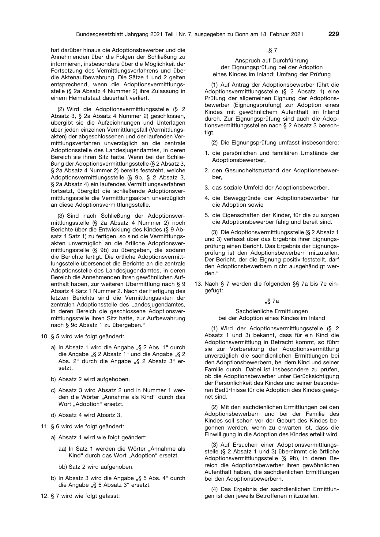 BGBl. 2021, Seite 229 — Originalseite als Abbildung