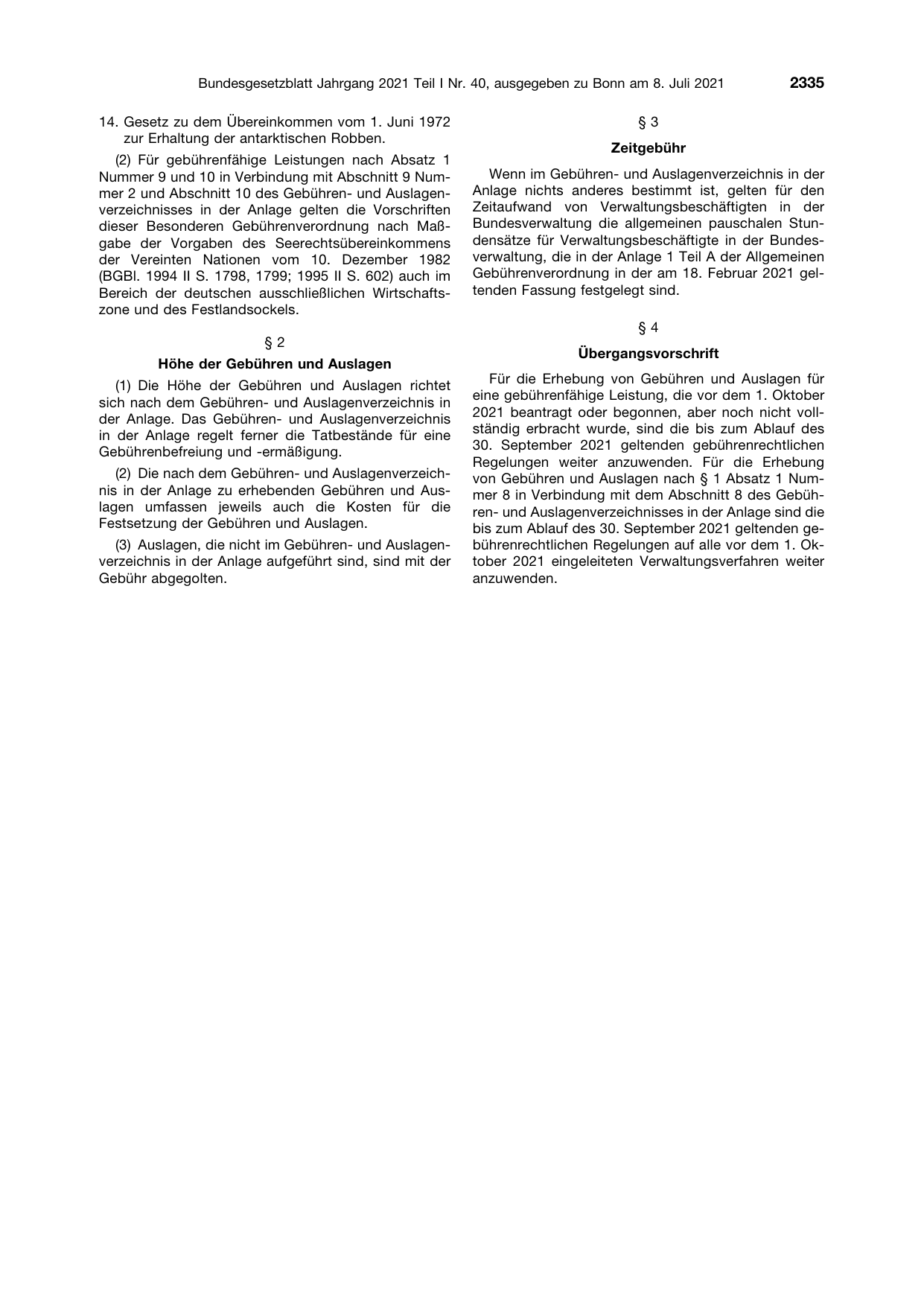 BGBl. 2021, Seite 2335 — Originalseite als Abbildung