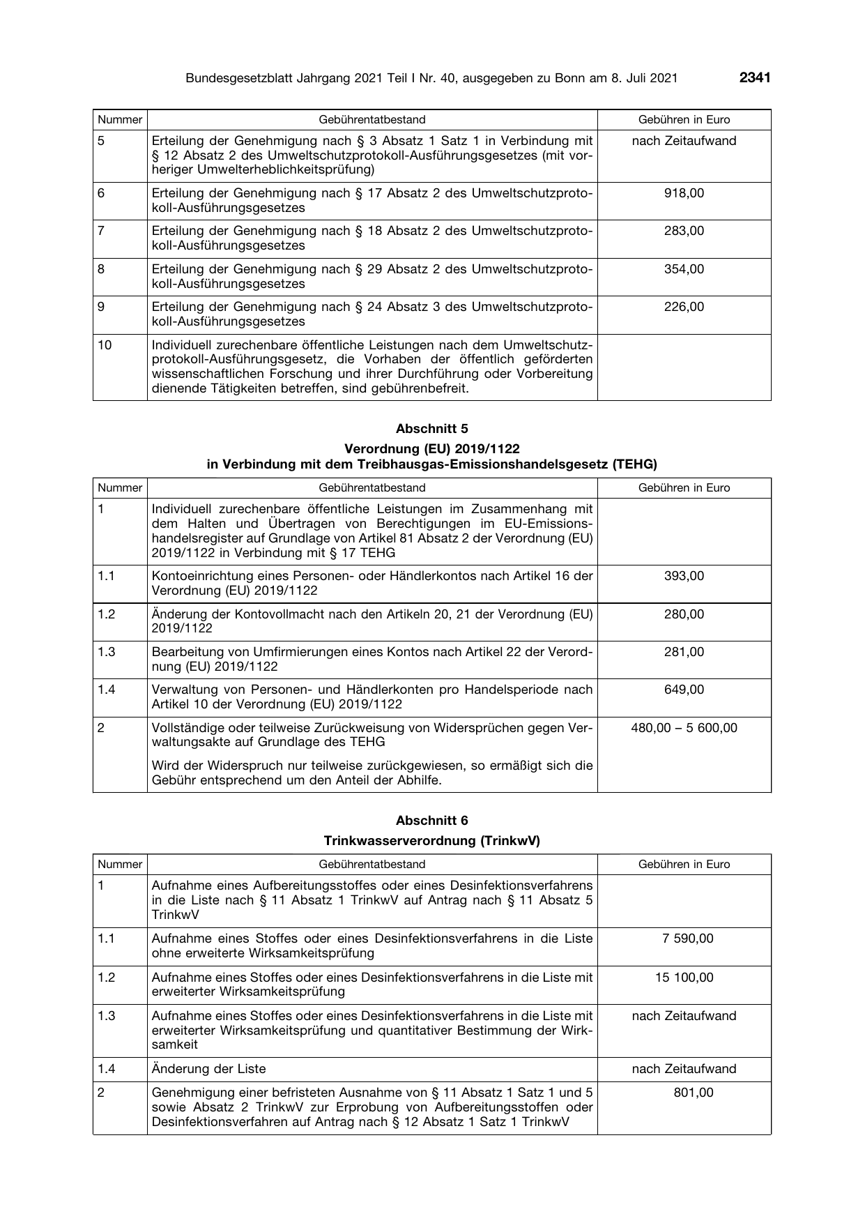 BGBl. 2021, Seite 2341 — Originalseite als Abbildung