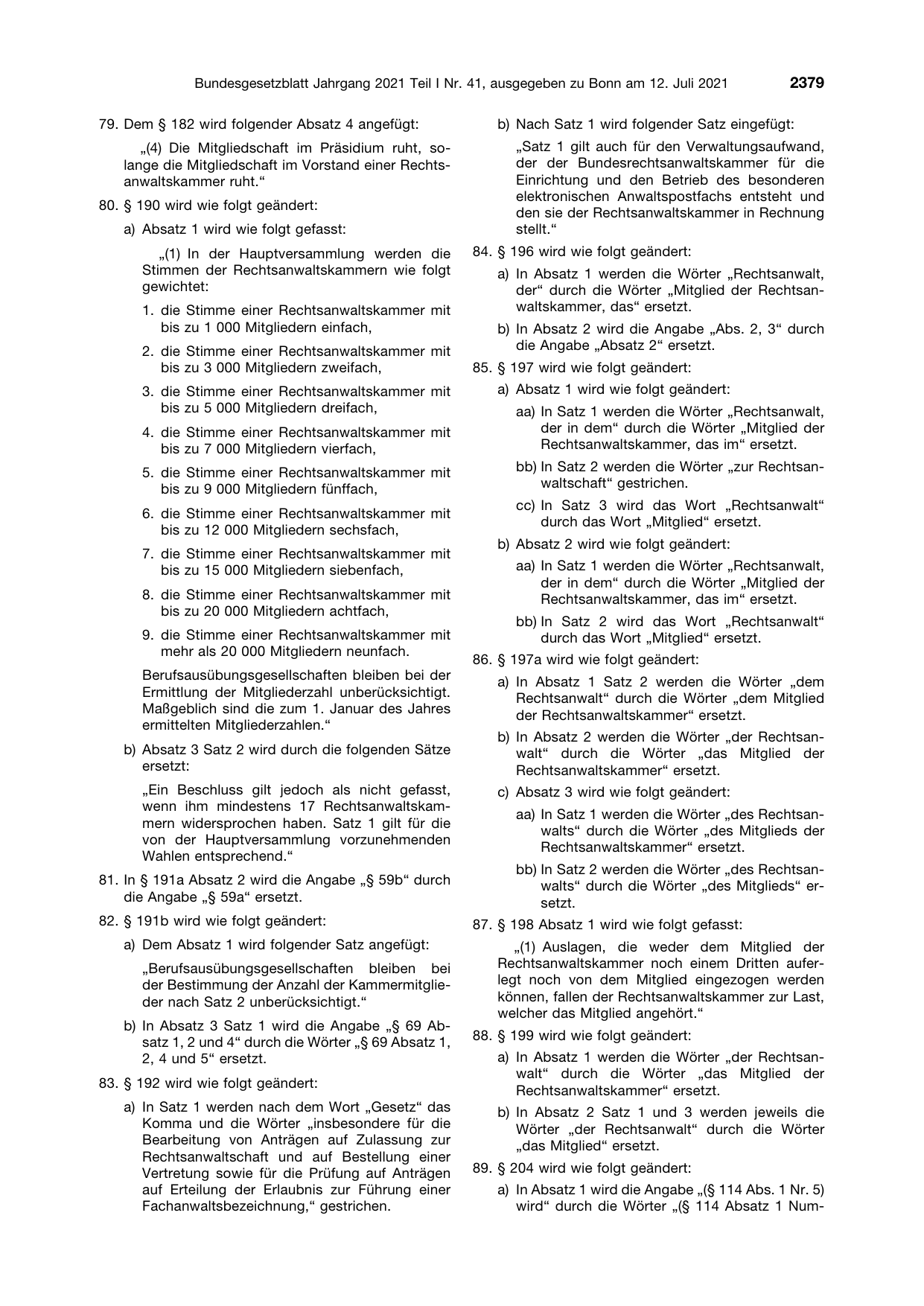 BGBl. 2021, Seite 2379 — Originalseite als Abbildung