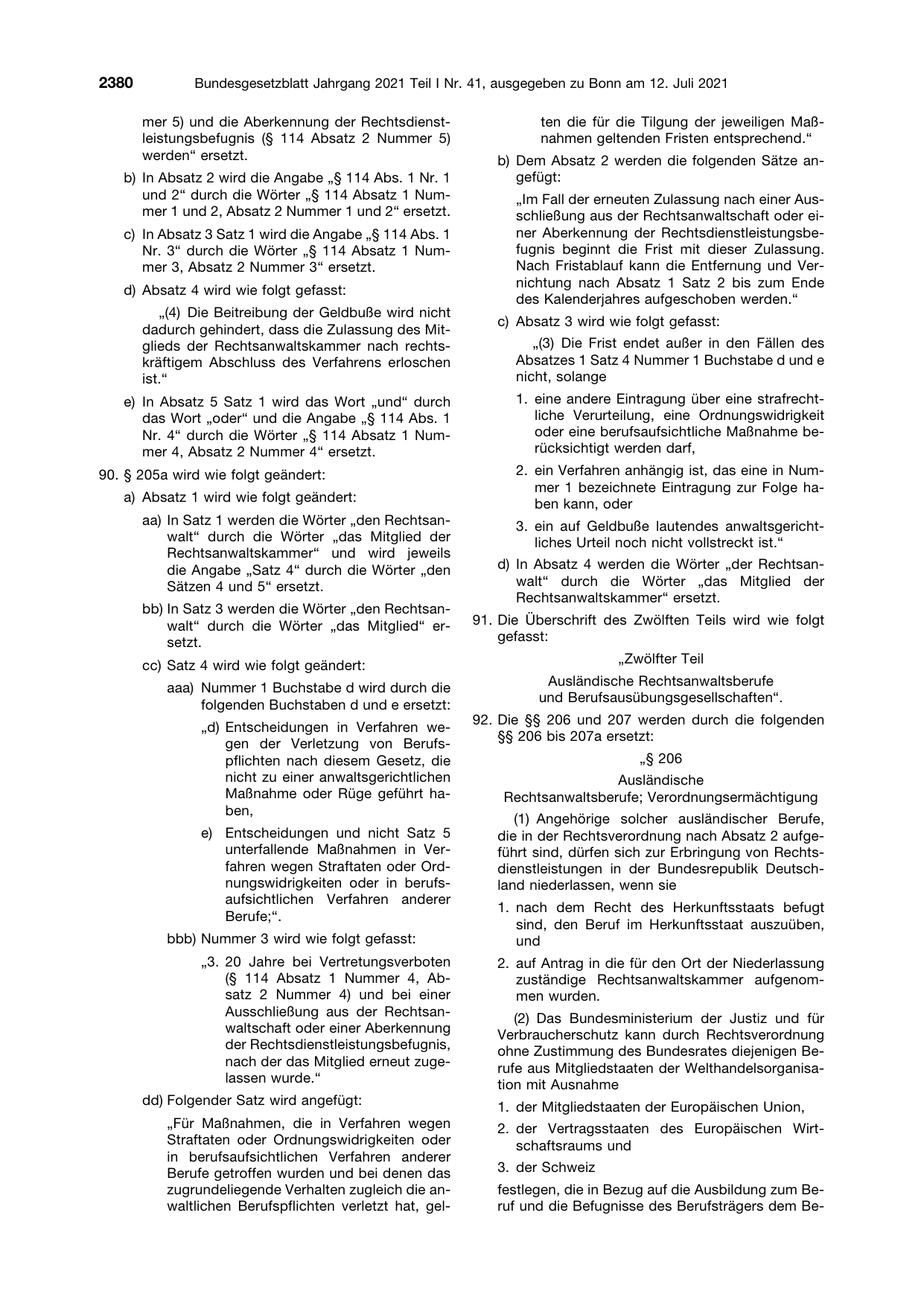 BGBl. 2021, Seite 2380 — Originalseite als Abbildung