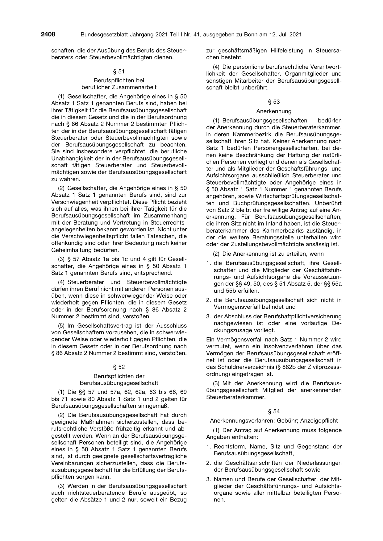 BGBl. 2021, Seite 2408 — Originalseite als Abbildung
