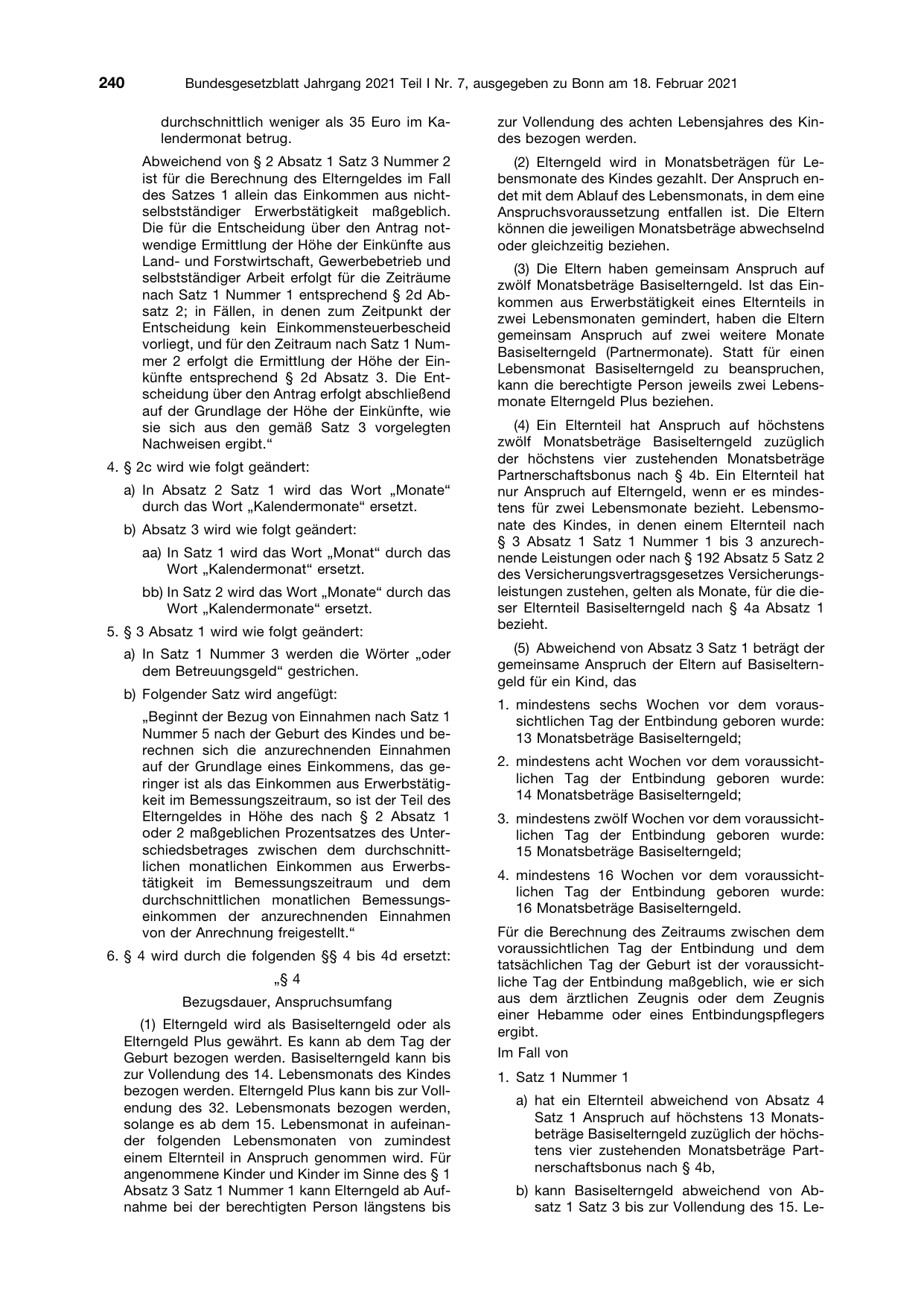 BGBl. 2021, Seite 240 — Originalseite als Abbildung