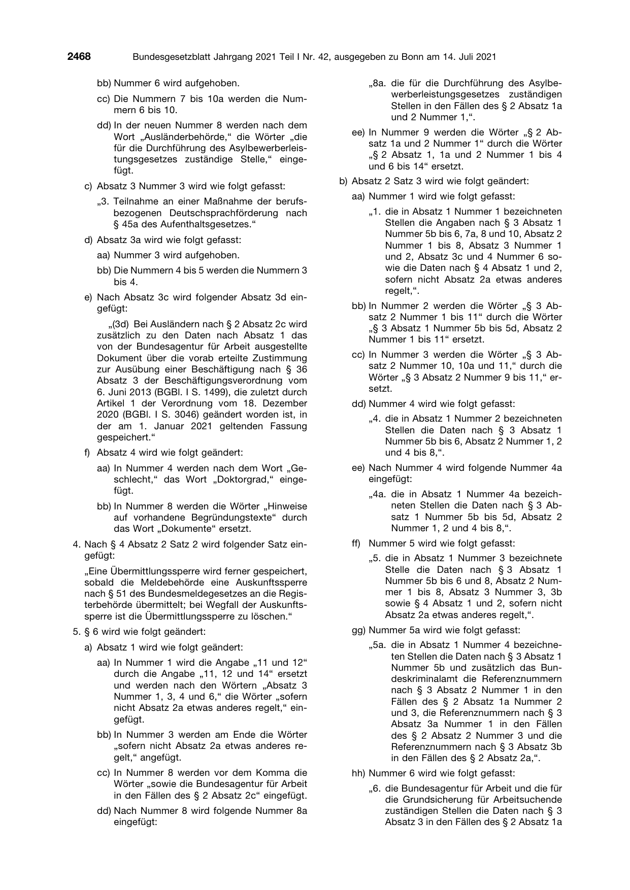 BGBl. 2021, Seite 2468 — Originalseite als Abbildung