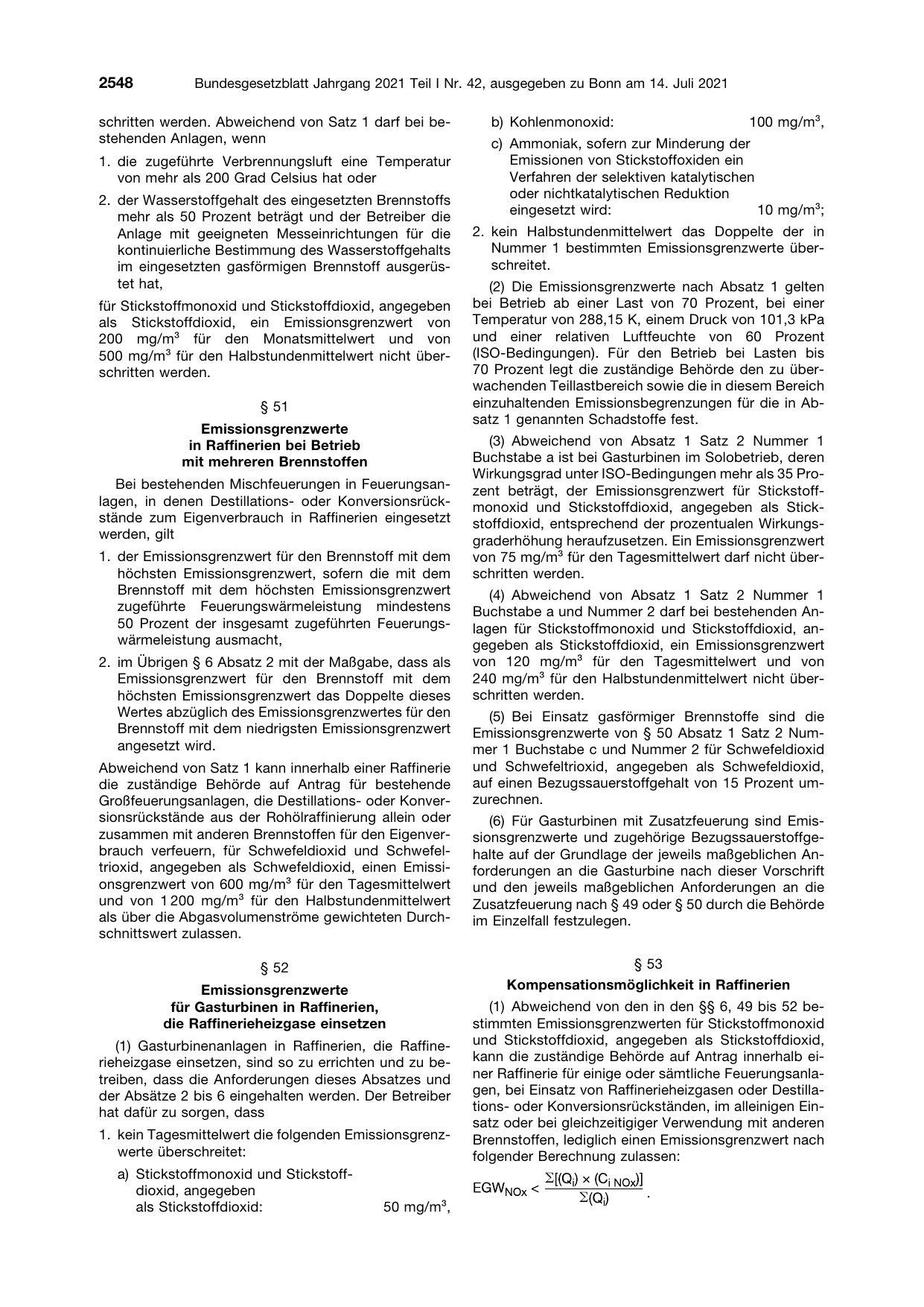 BGBl. 2021, Seite 2548 — Originalseite als Abbildung