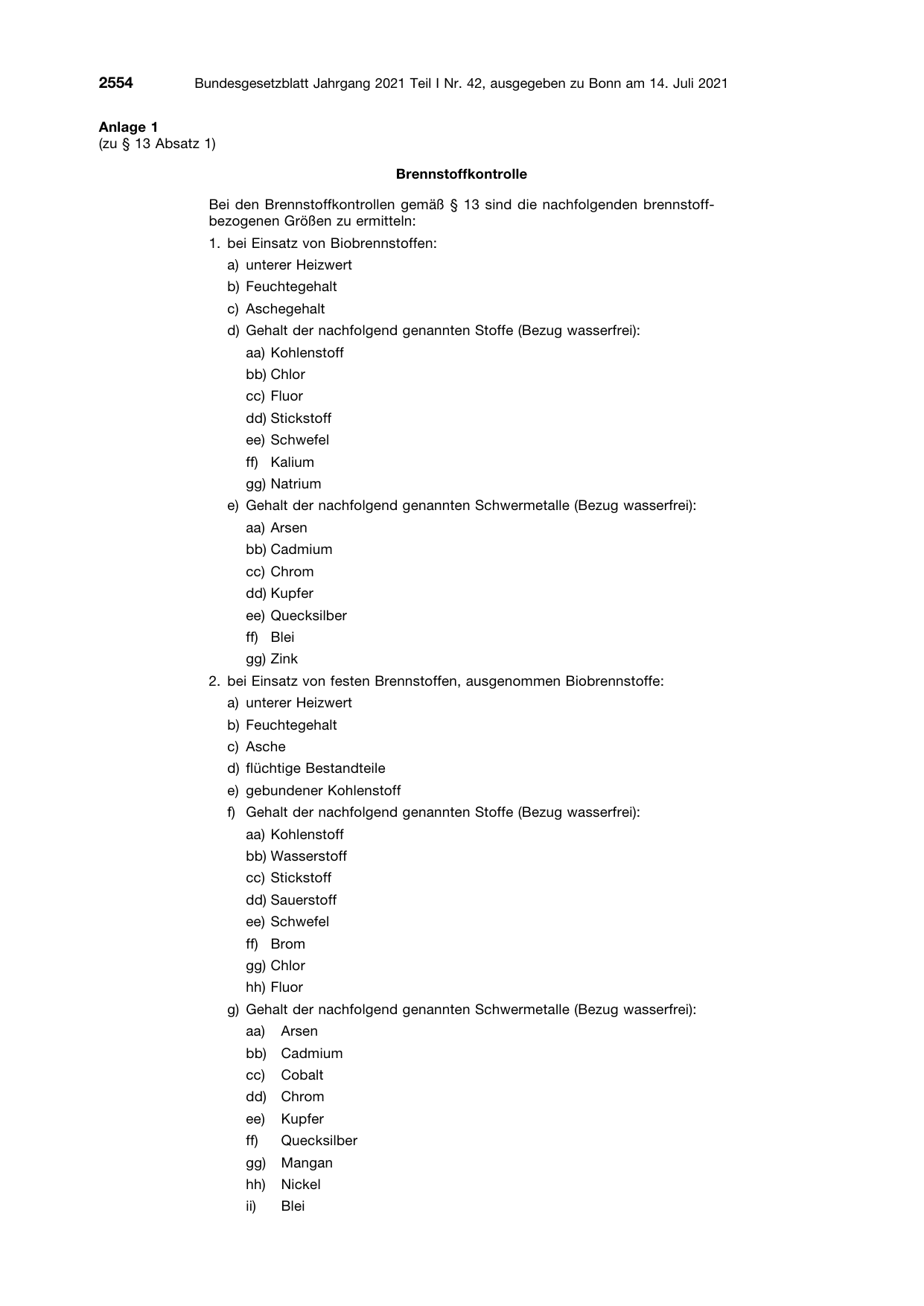 BGBl. 2021, Seite 2554 — Originalseite als Abbildung