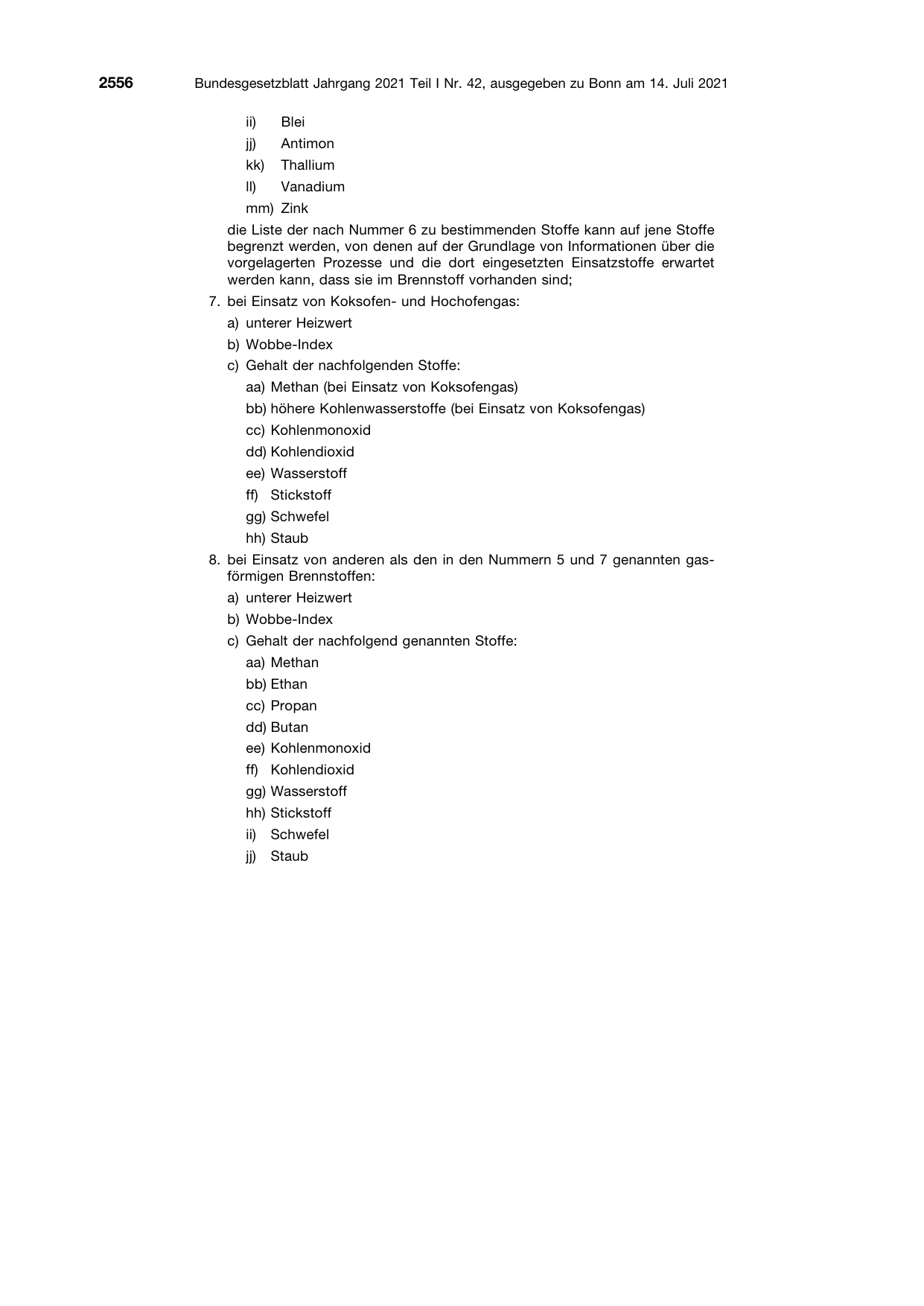 BGBl. 2021, Seite 2556 — Originalseite als Abbildung