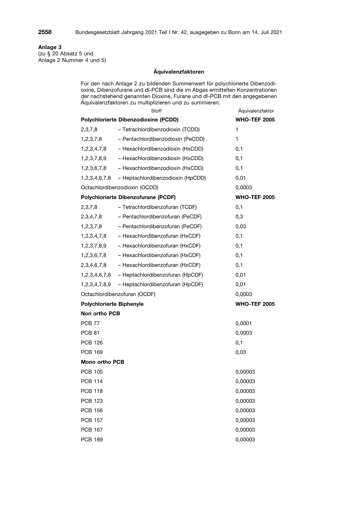 BGBl. 2021, Seite 2558 — Originalseite als Abbildung