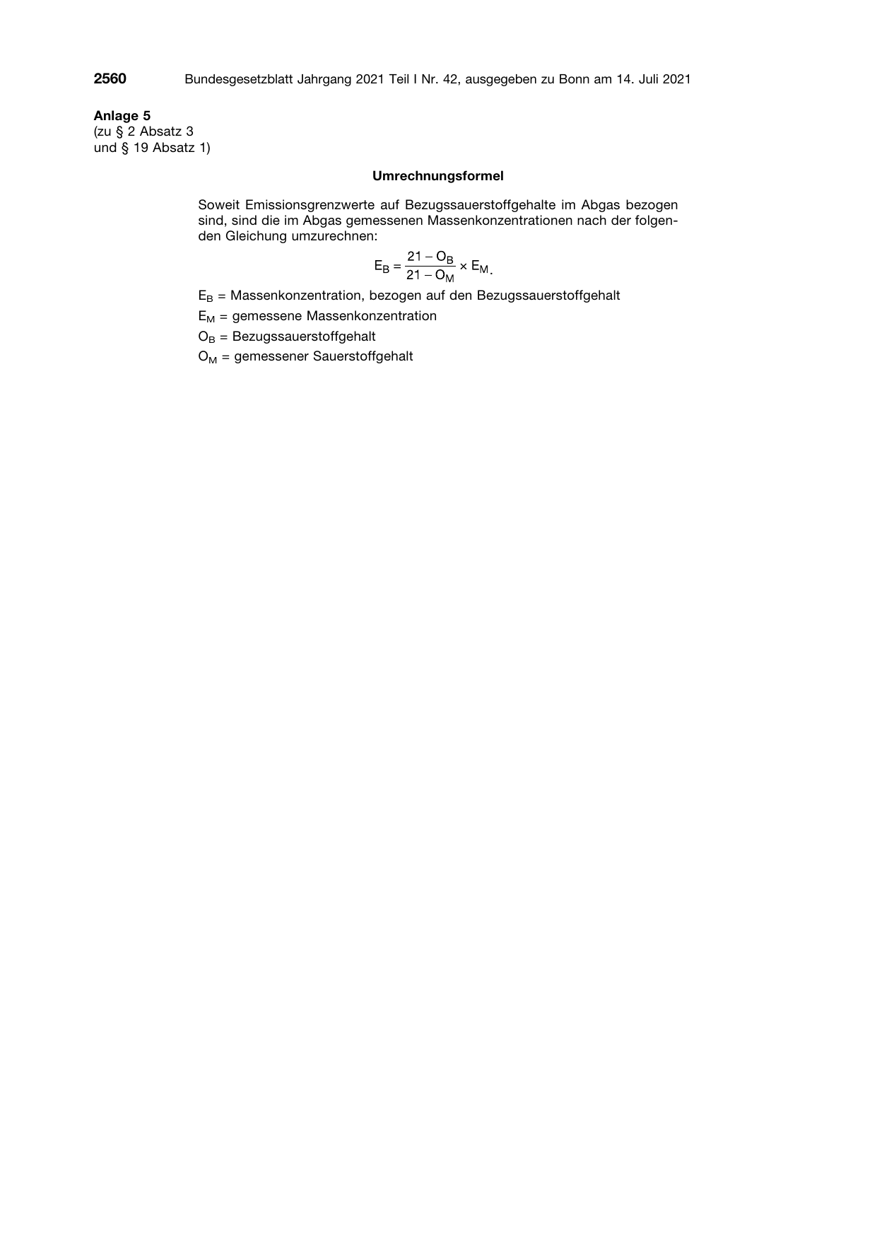 BGBl. 2021, Seite 2560 — Originalseite als Abbildung