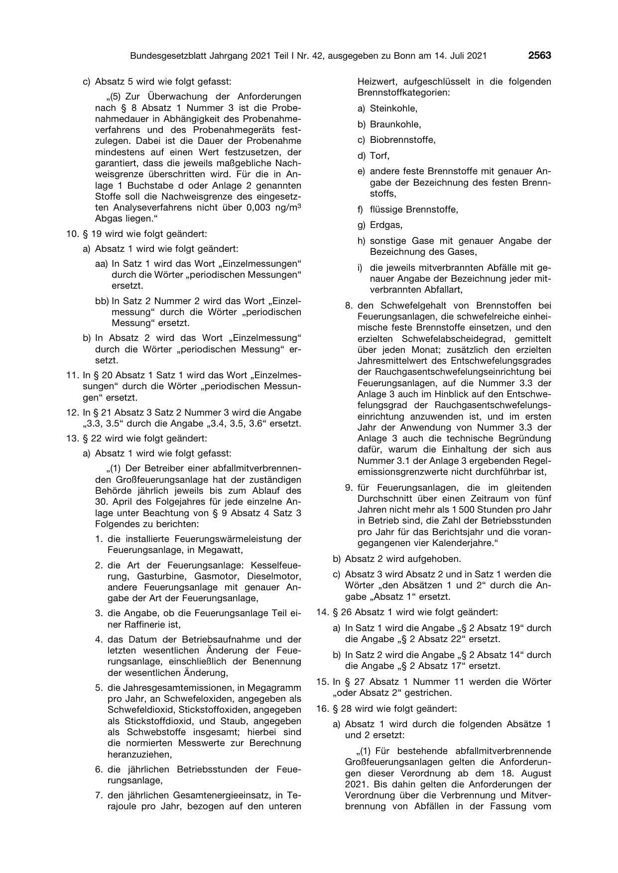 BGBl. 2021, Seite 2563 — Originalseite als Abbildung