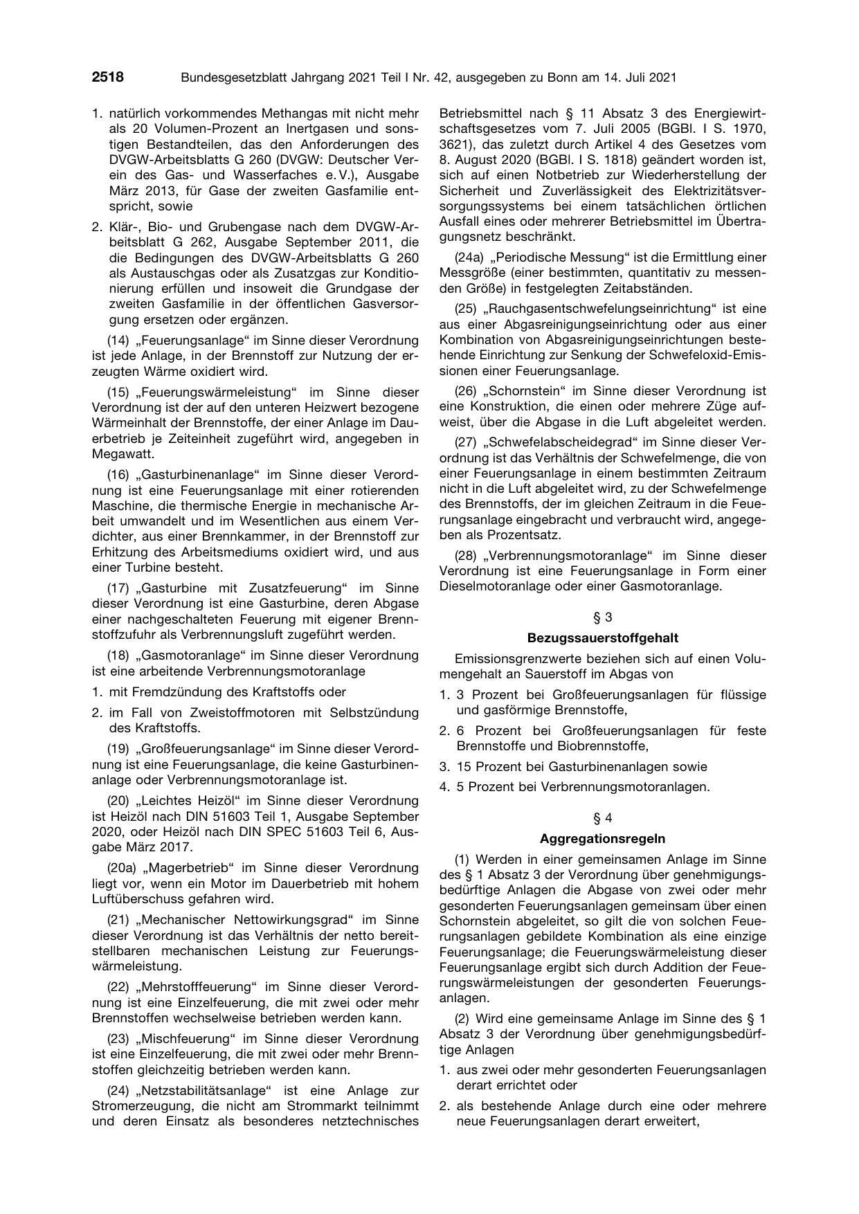 BGBl. 2021, Seite 2518 — Originalseite als Abbildung