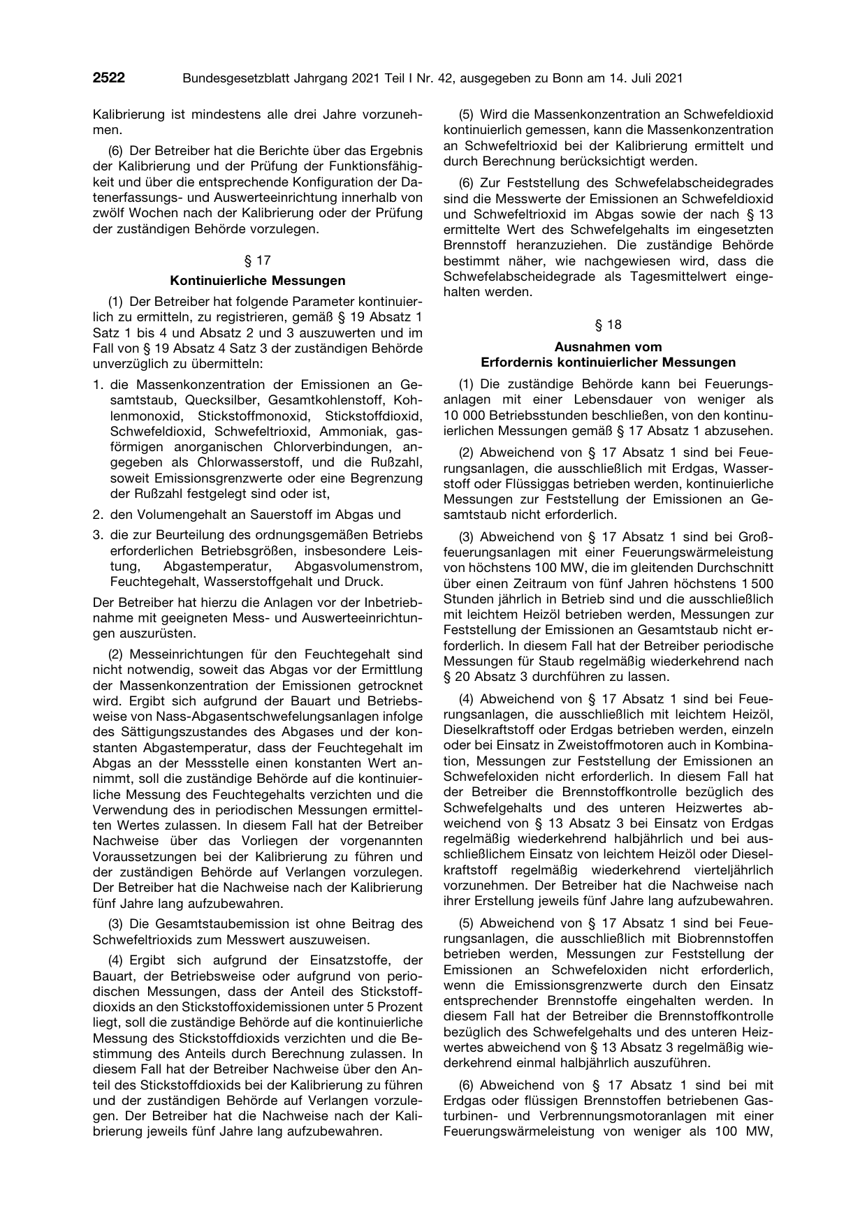 BGBl. 2021, Seite 2522 — Originalseite als Abbildung