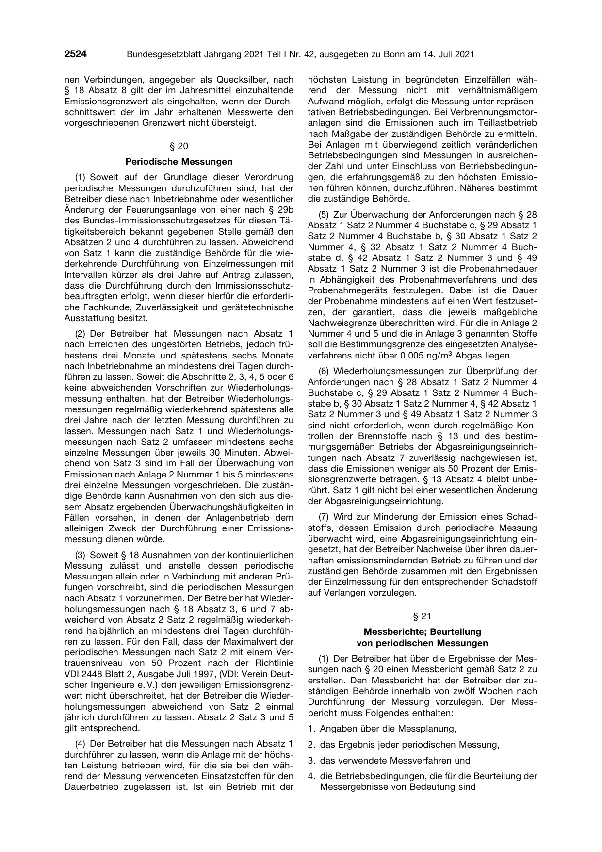 BGBl. 2021, Seite 2524 — Originalseite als Abbildung
