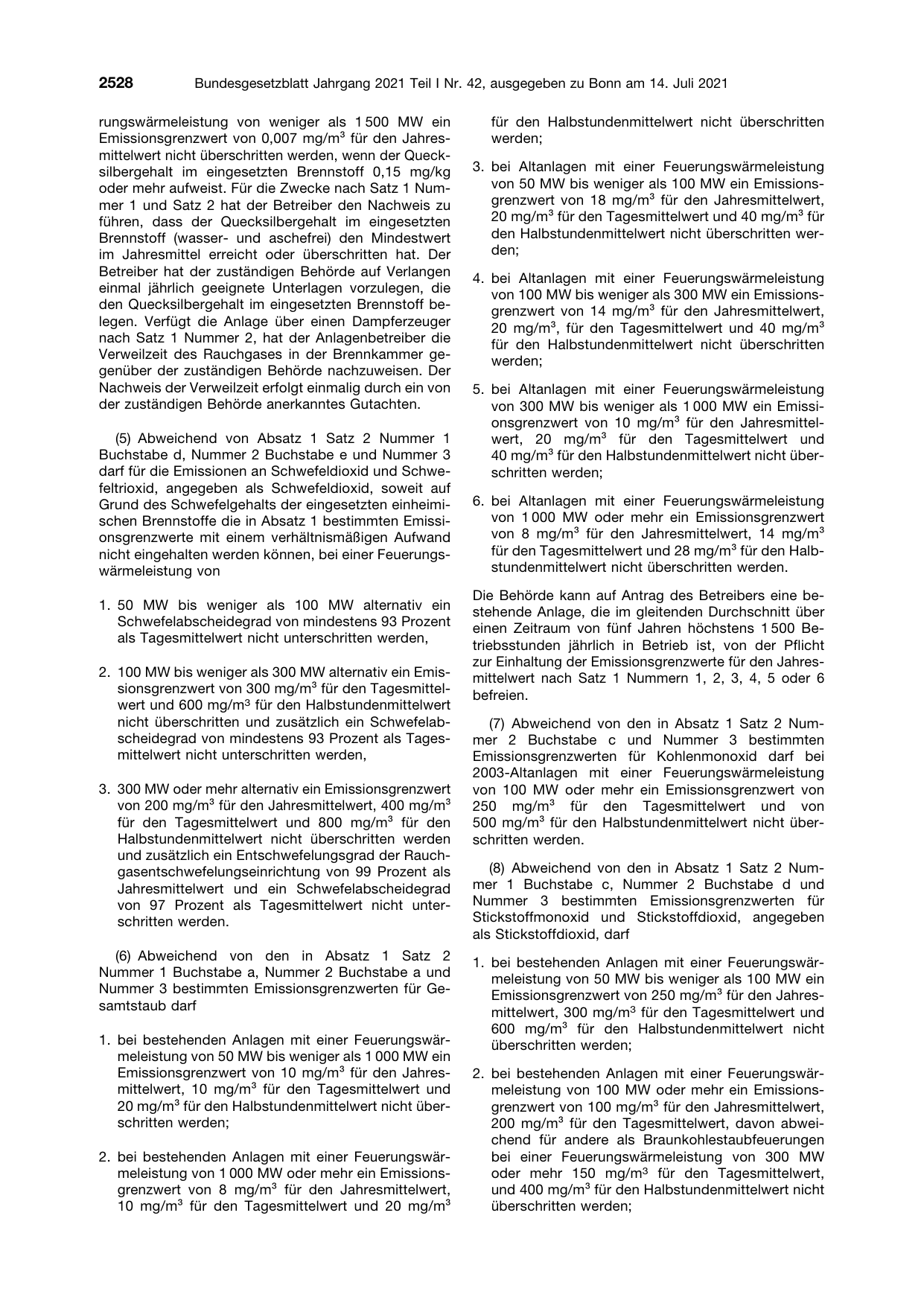 BGBl. 2021, Seite 2528 — Originalseite als Abbildung