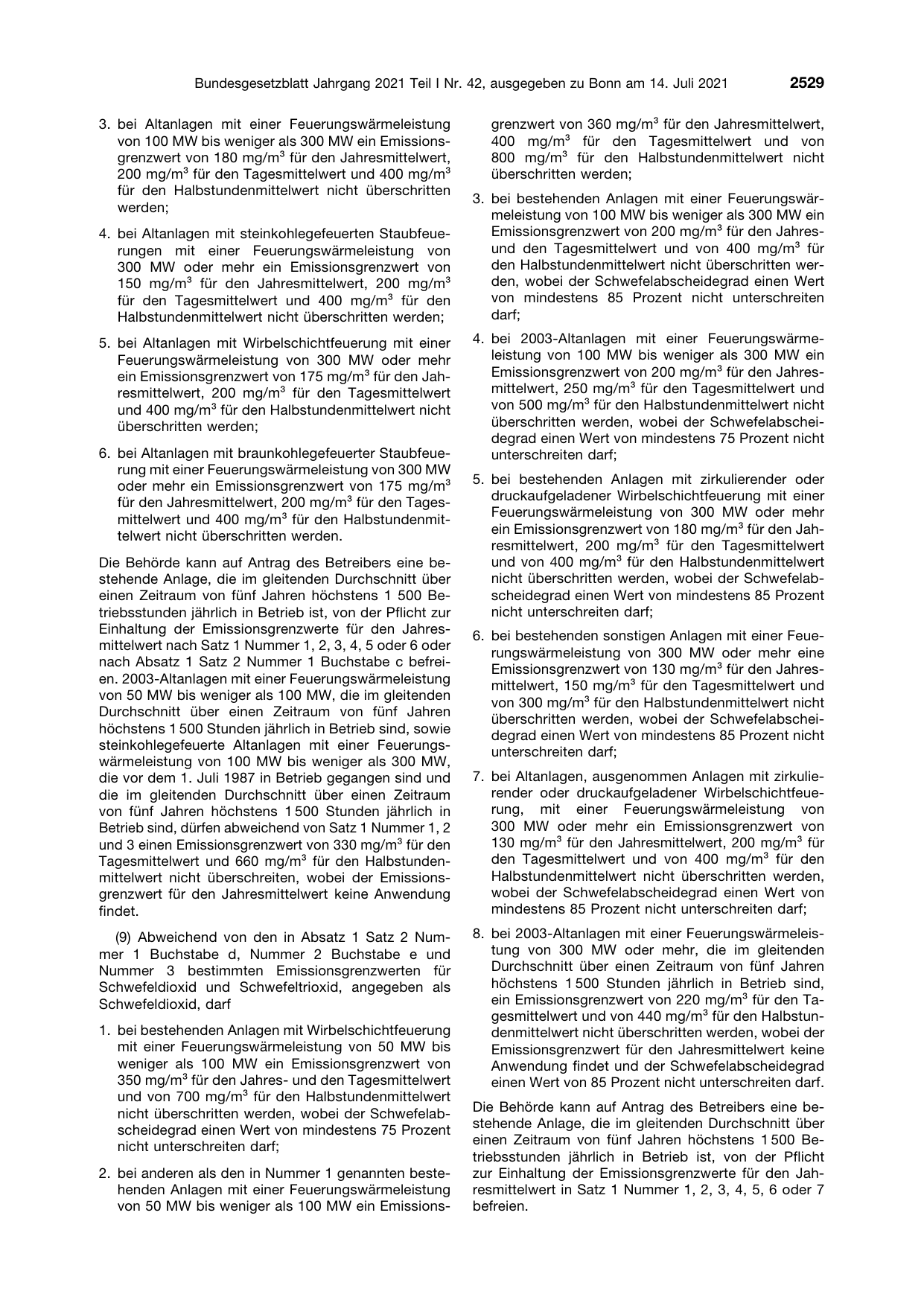 BGBl. 2021, Seite 2529 — Originalseite als Abbildung