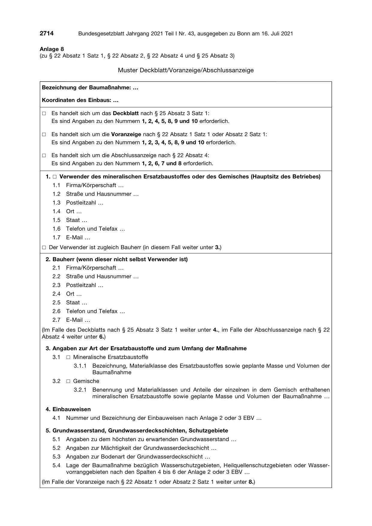 BGBl. 2021, Seite 2714 — Originalseite als Abbildung