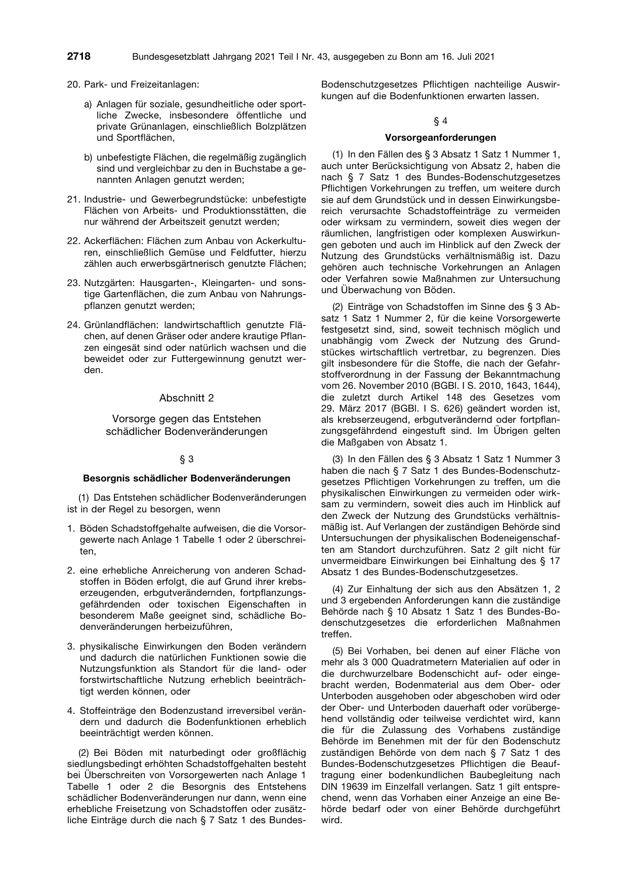 BGBl. 2021, Seite 2718 — Originalseite als Abbildung