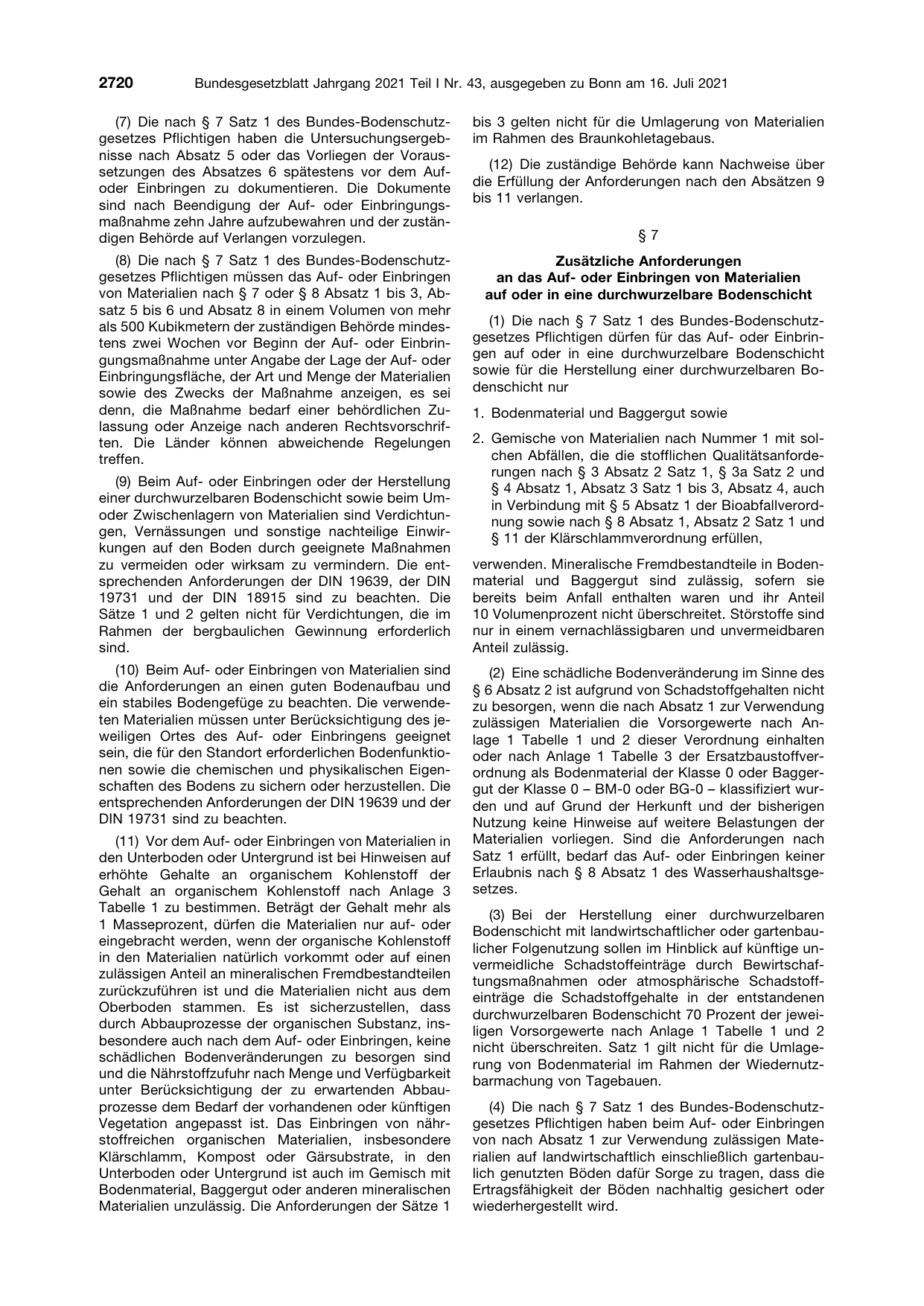 BGBl. 2021, Seite 2720 — Originalseite als Abbildung