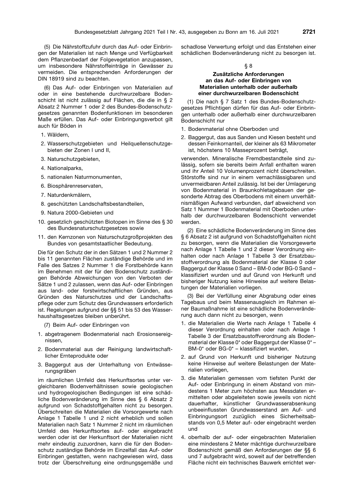BGBl. 2021, Seite 2721 — Originalseite als Abbildung