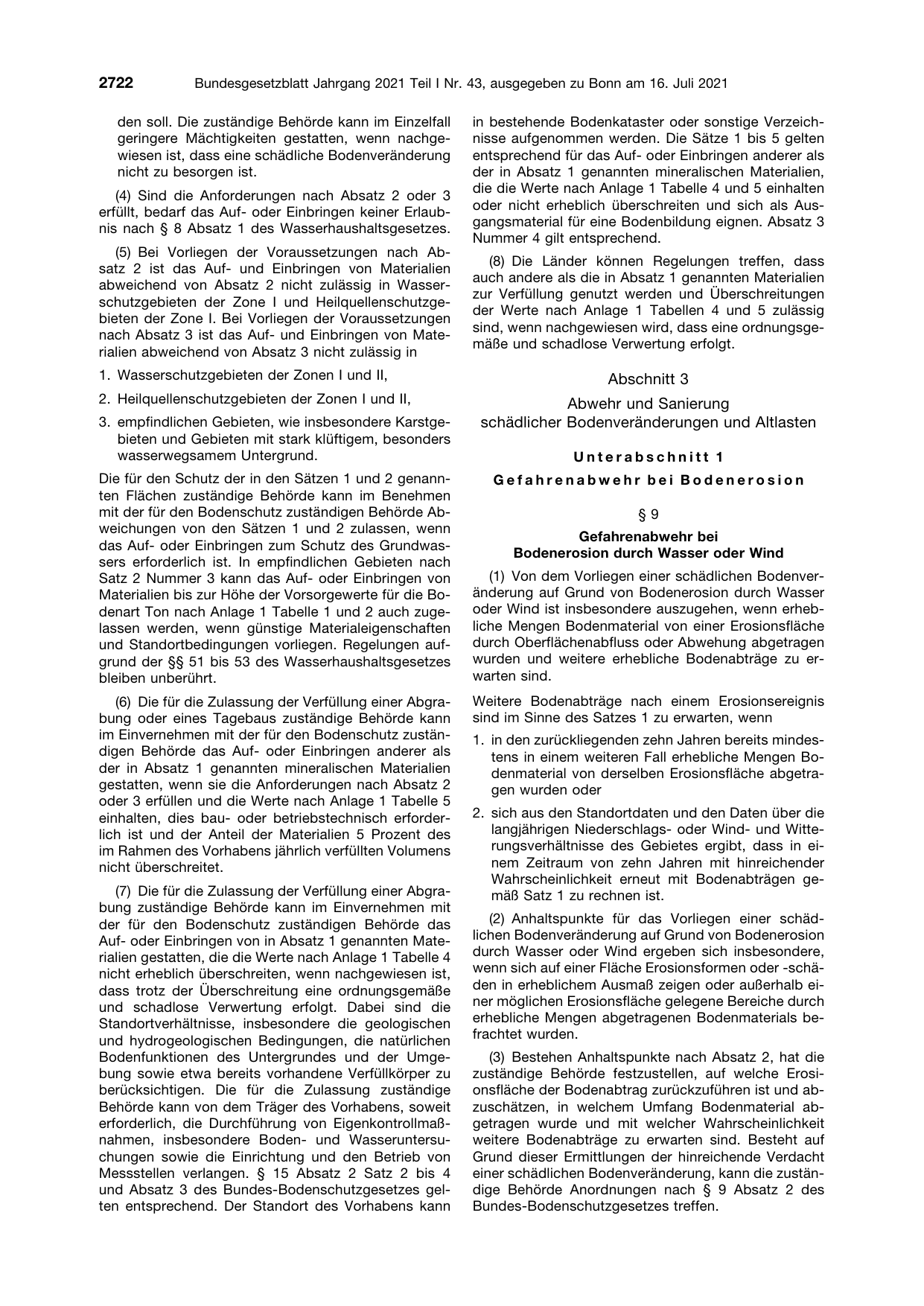 BGBl. 2021, Seite 2722 — Originalseite als Abbildung