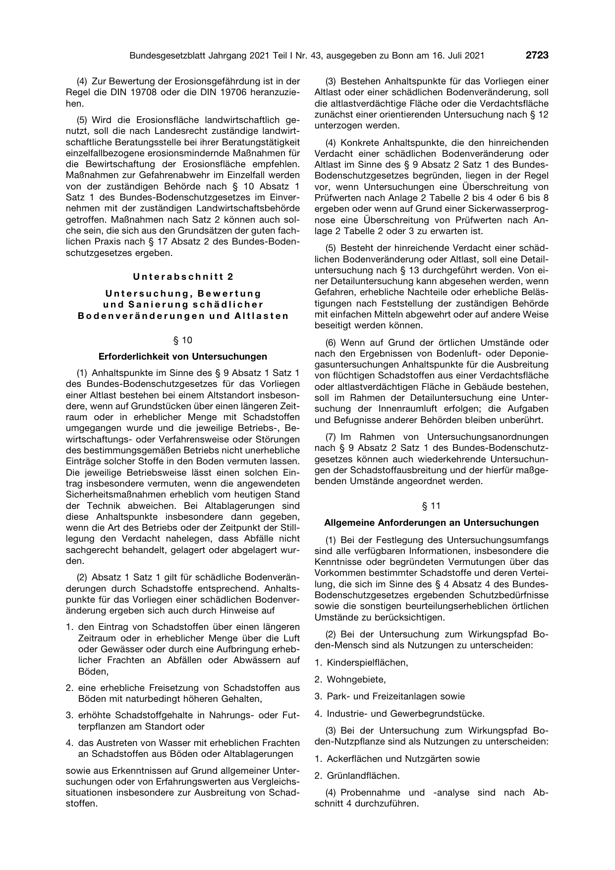 BGBl. 2021, Seite 2723 — Originalseite als Abbildung