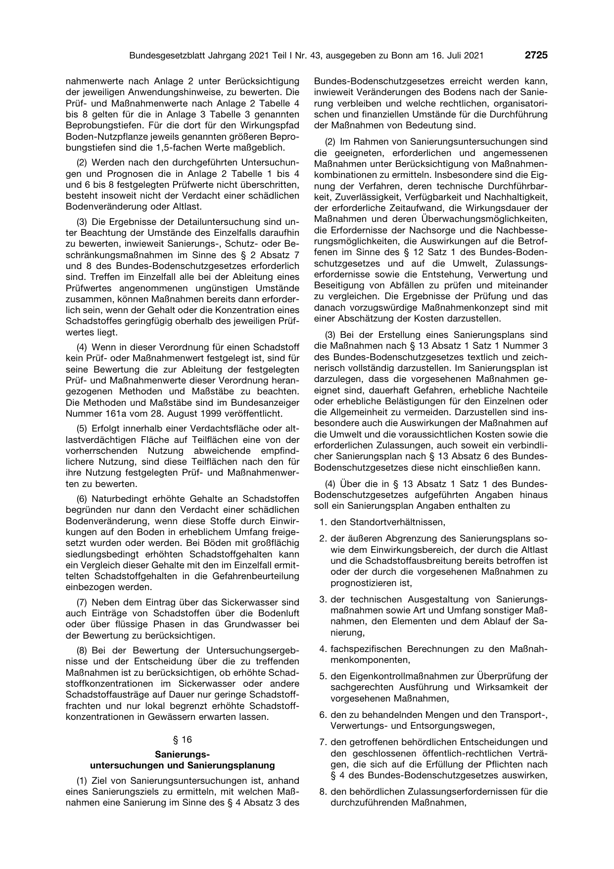 BGBl. 2021, Seite 2725 — Originalseite als Abbildung