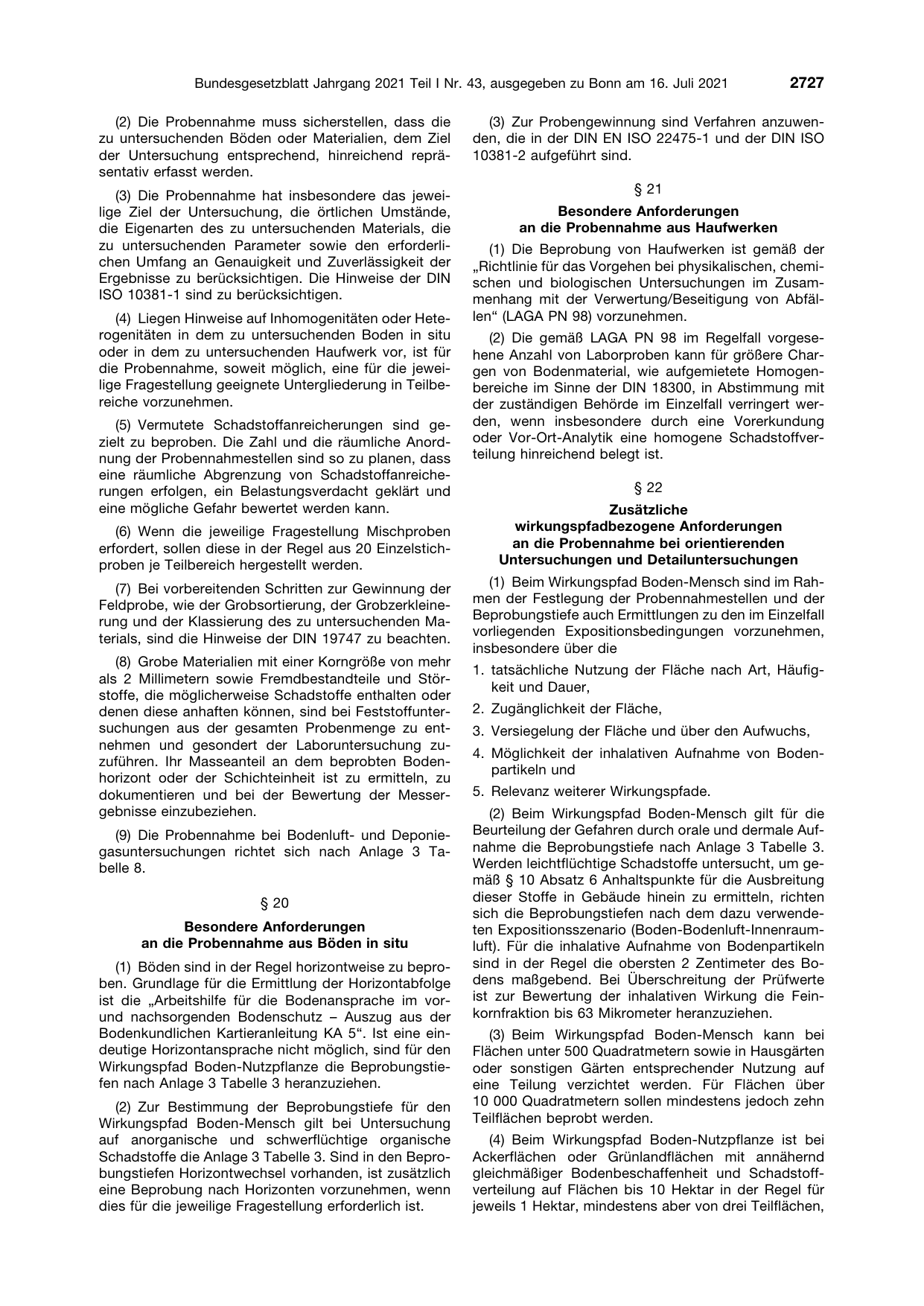 BGBl. 2021, Seite 2727 — Originalseite als Abbildung