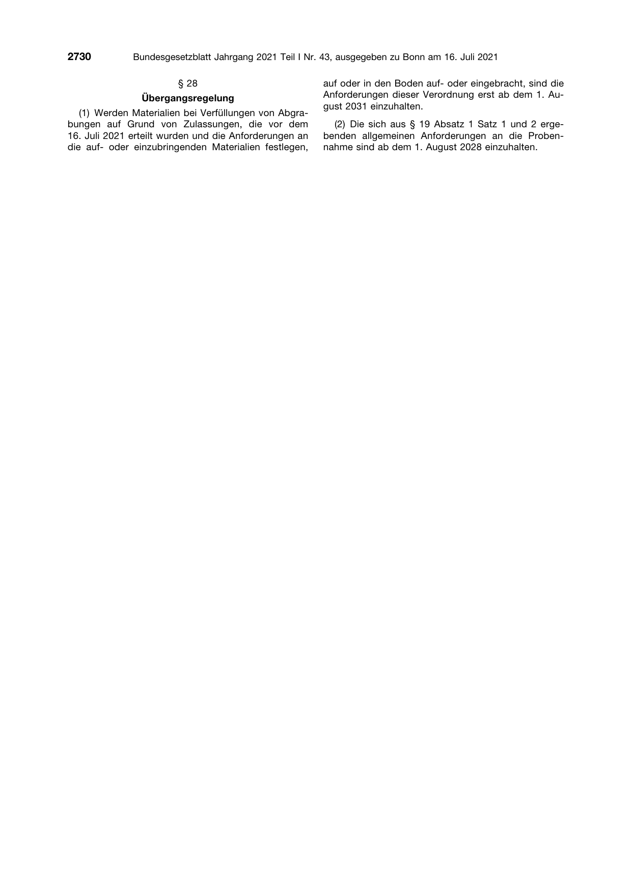 BGBl. 2021, Seite 2730 — Originalseite als Abbildung