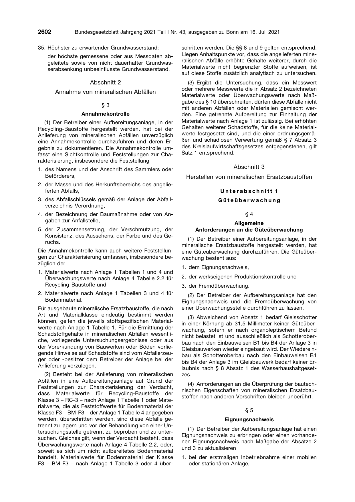 BGBl. 2021, Seite 2602 — Originalseite als Abbildung