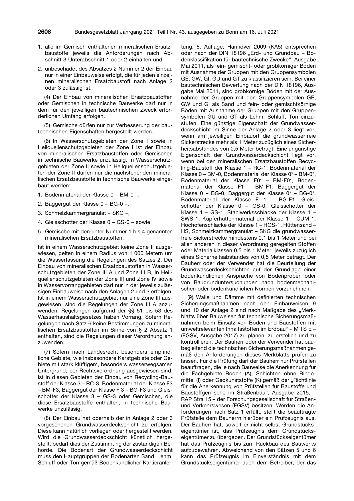 BGBl. 2021, Seite 2608 — Originalseite als Abbildung