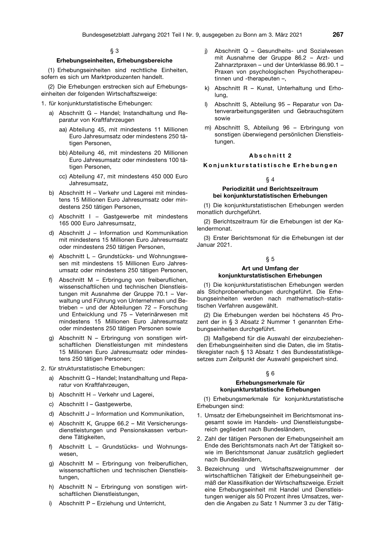 BGBl. 2021, Seite 267 — Originalseite als Abbildung