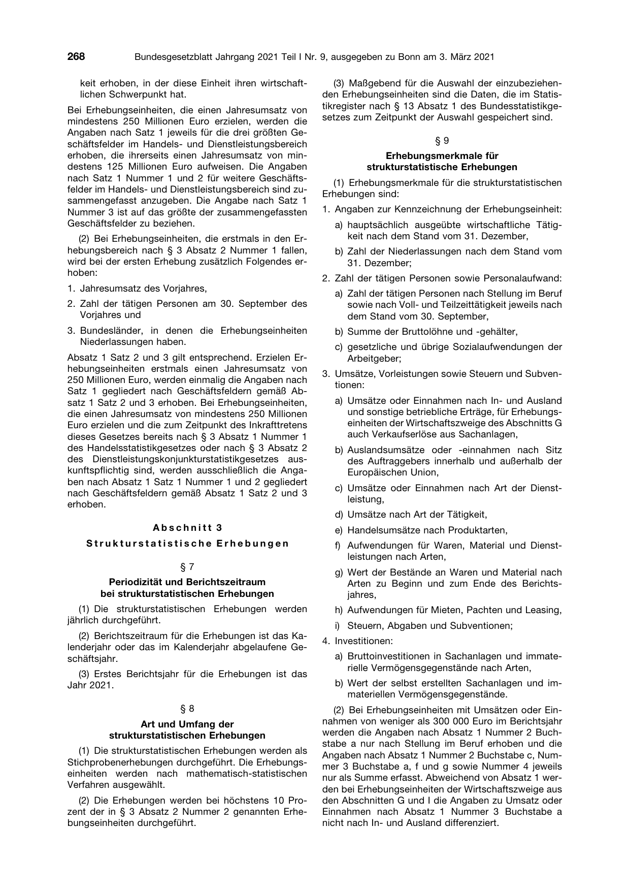 BGBl. 2021, Seite 268 — Originalseite als Abbildung