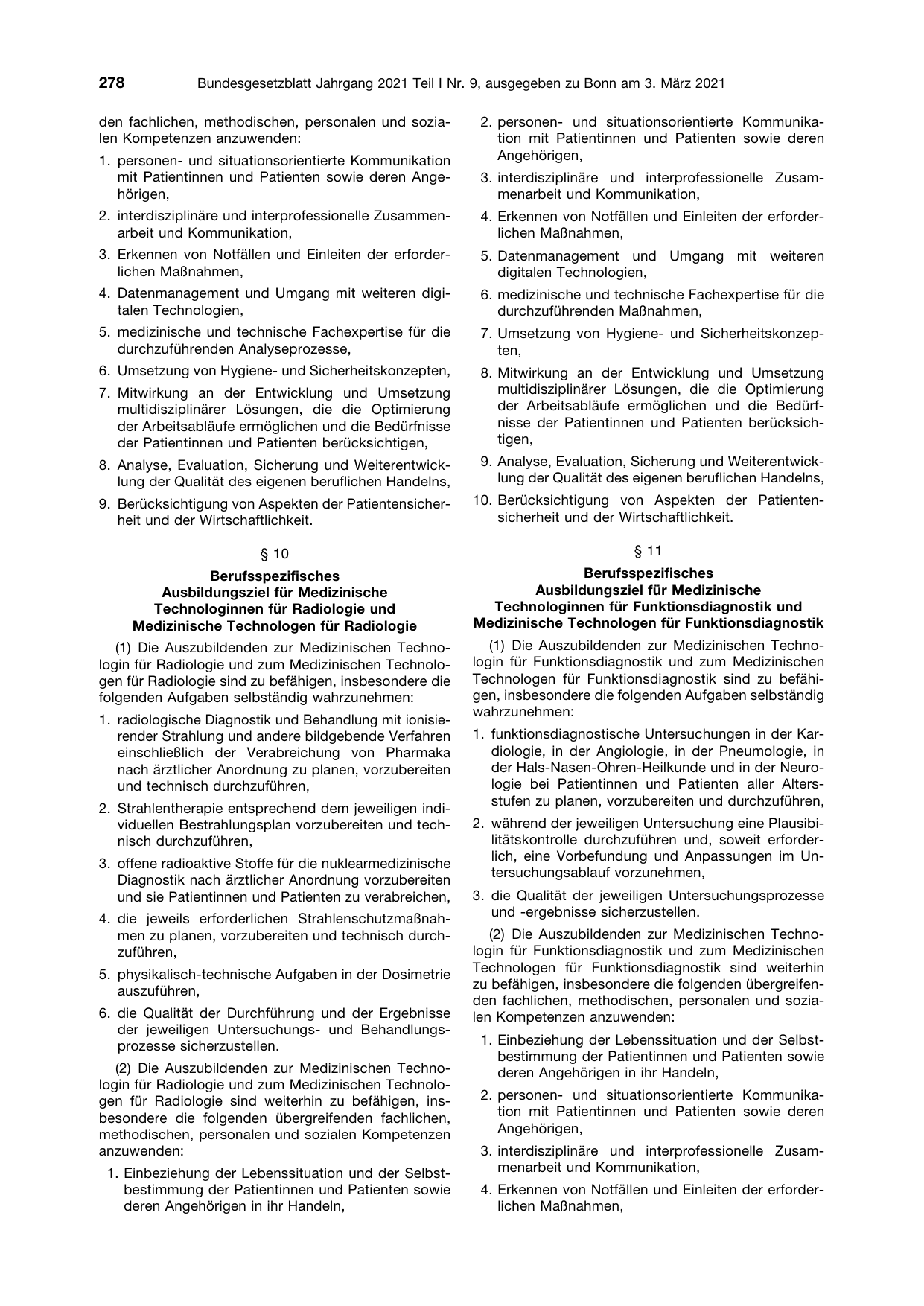 BGBl. 2021, Seite 278 — Originalseite als Abbildung