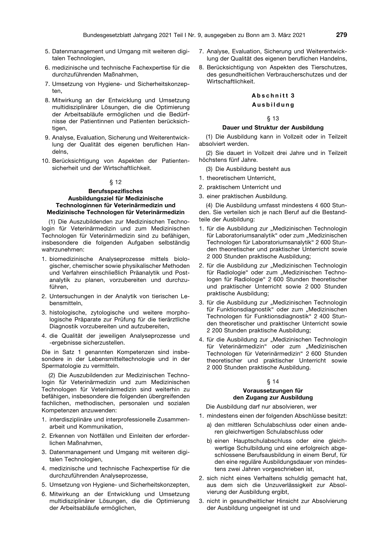 BGBl. 2021, Seite 279 — Originalseite als Abbildung