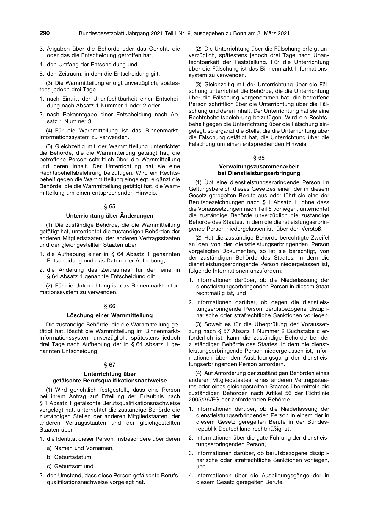 BGBl. 2021, Seite 290 — Originalseite als Abbildung