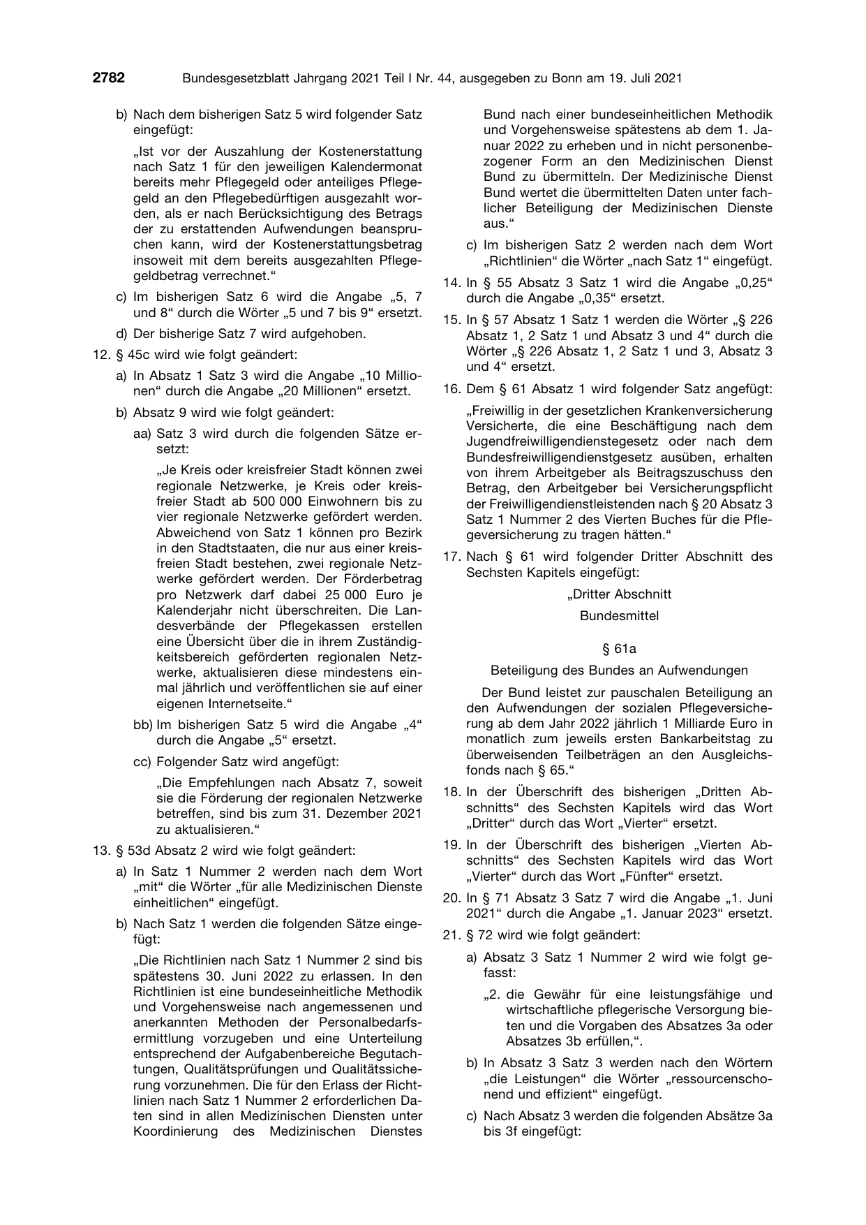 BGBl. 2021, Seite 2782 — Originalseite als Abbildung