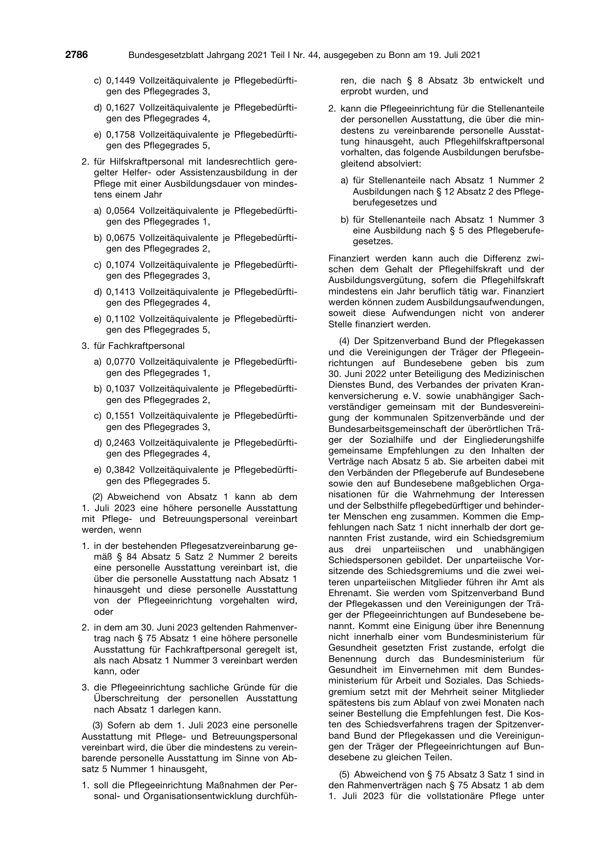 BGBl. 2021, Seite 2786 — Originalseite als Abbildung