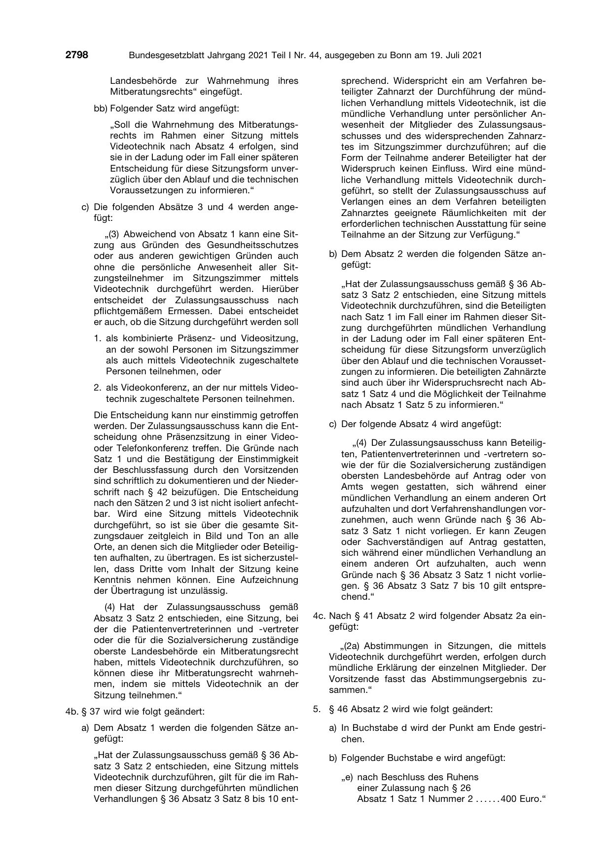BGBl. 2021, Seite 2798 — Originalseite als Abbildung
