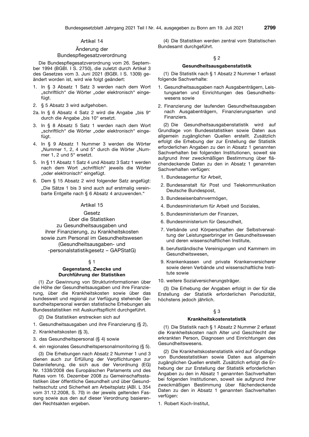 BGBl. 2021, Seite 2799 — Originalseite als Abbildung