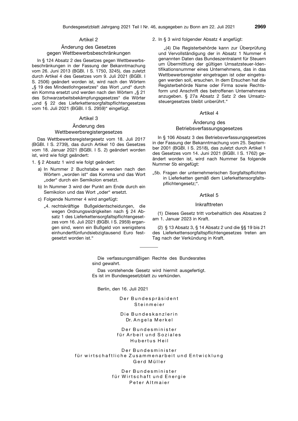 BGBl. 2021, Seite 2969 — Originalseite als Abbildung