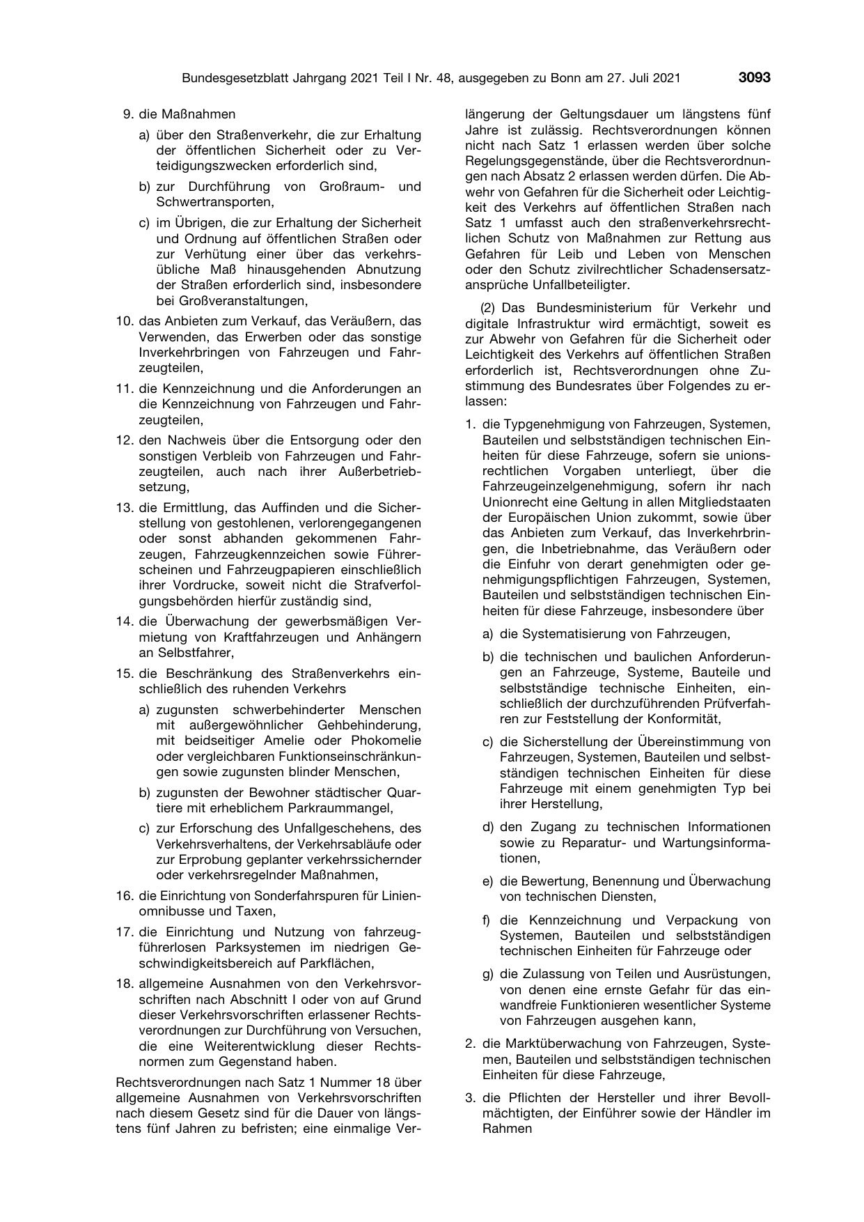 BGBl. 2021, Seite 3093 — Originalseite als Abbildung