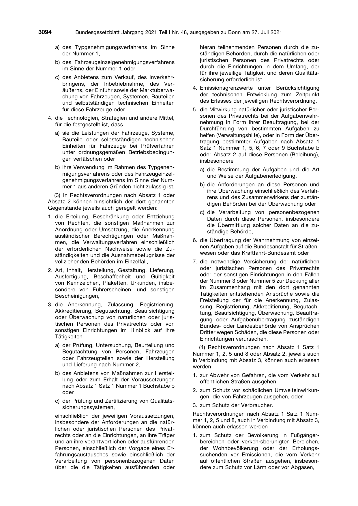 BGBl. 2021, Seite 3094 — Originalseite als Abbildung